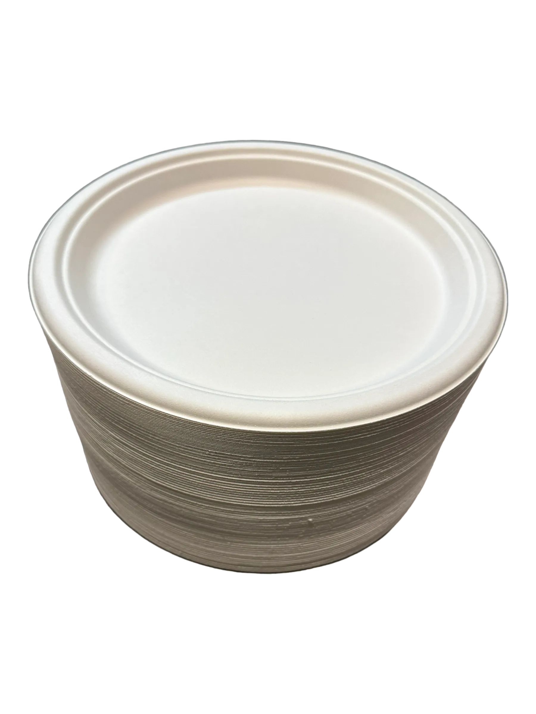 10" BAGASSE BIODEGRADABLE COMPOSTABLE PLATES ONE COMPARTMENT 500CT