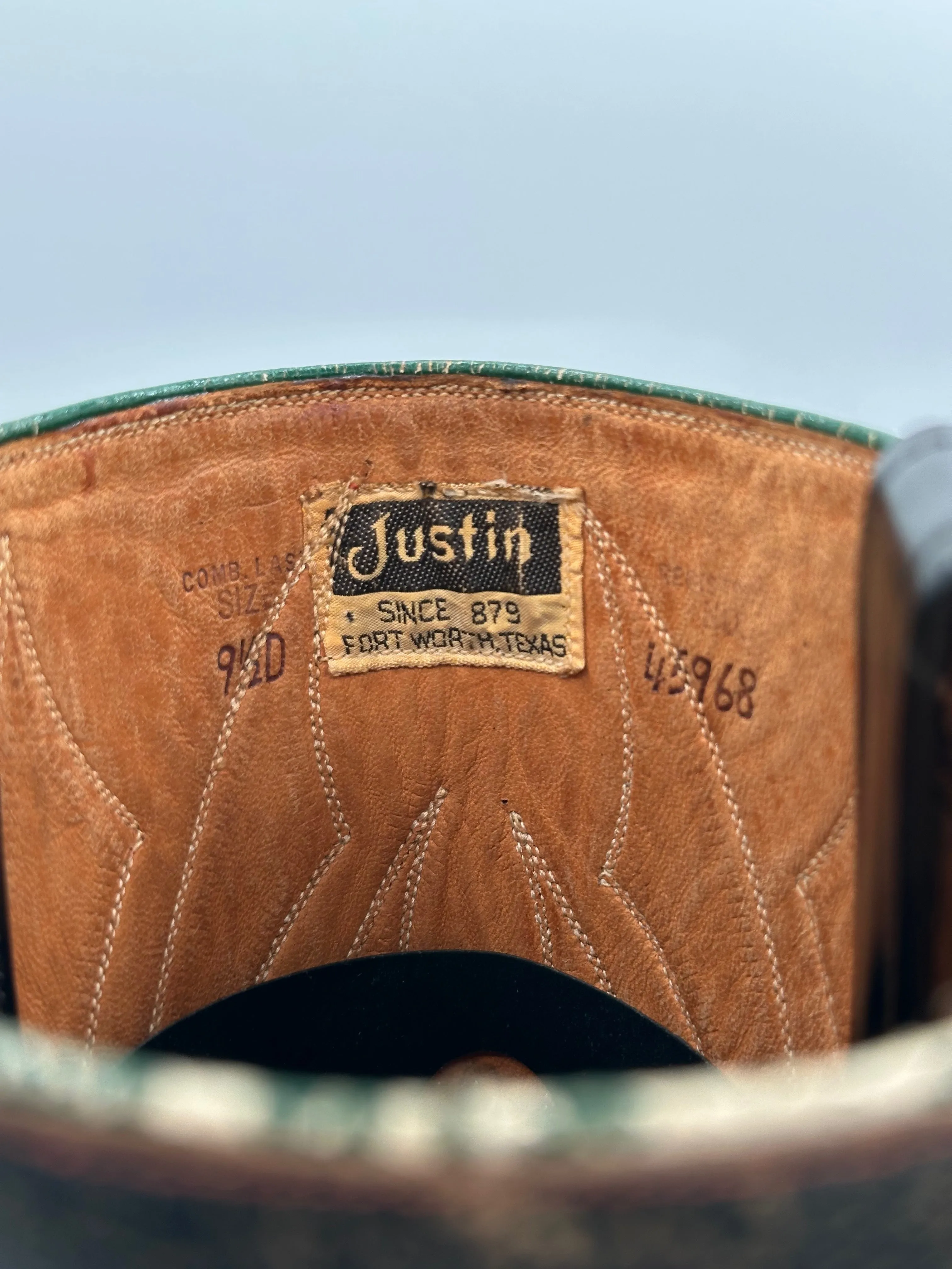 1950's Justin Vintage Cowboy Boots size 9.5 D