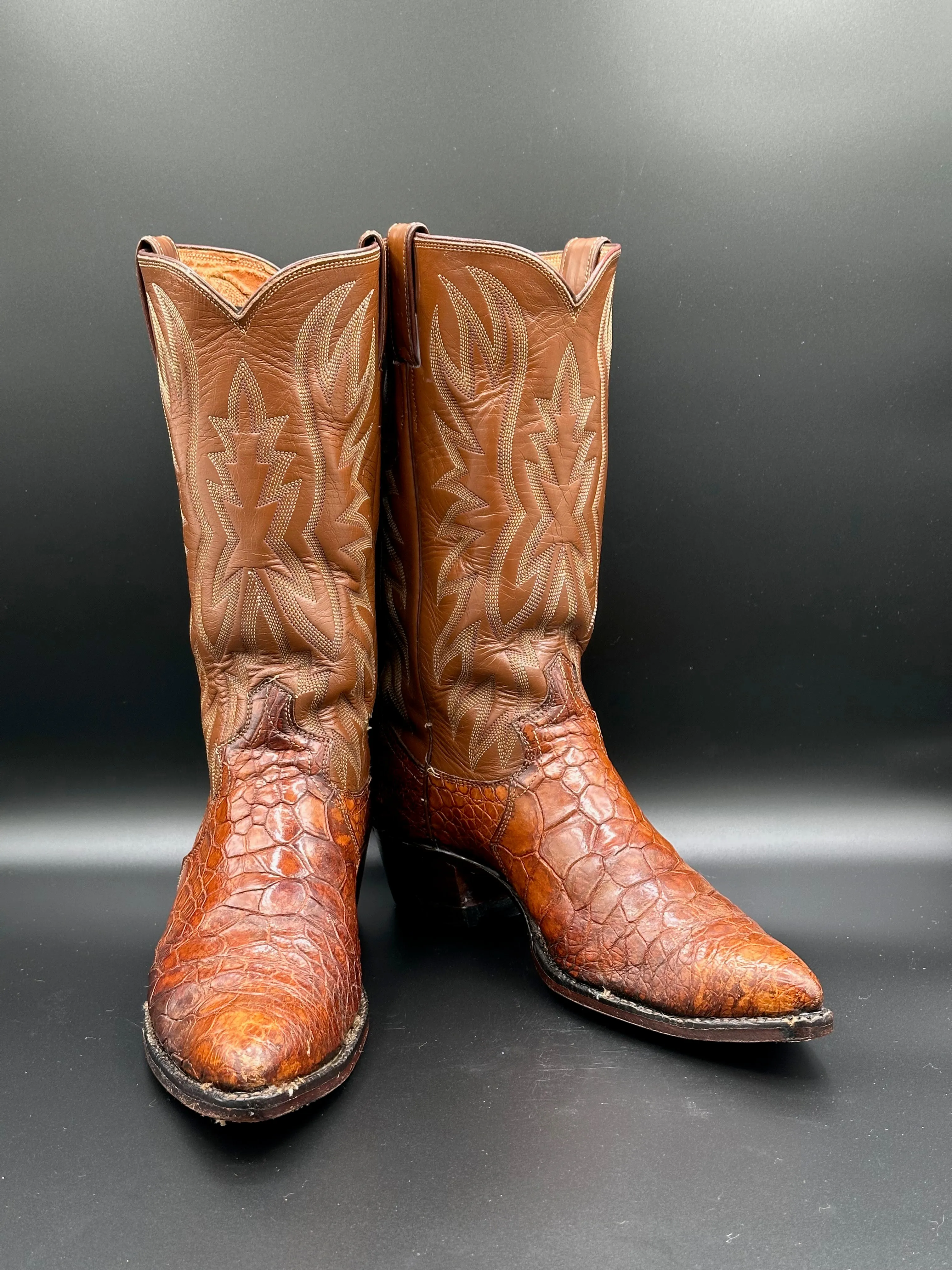 1970's Justin Preban Sea Turtle Cowgirl Boots size 9 B