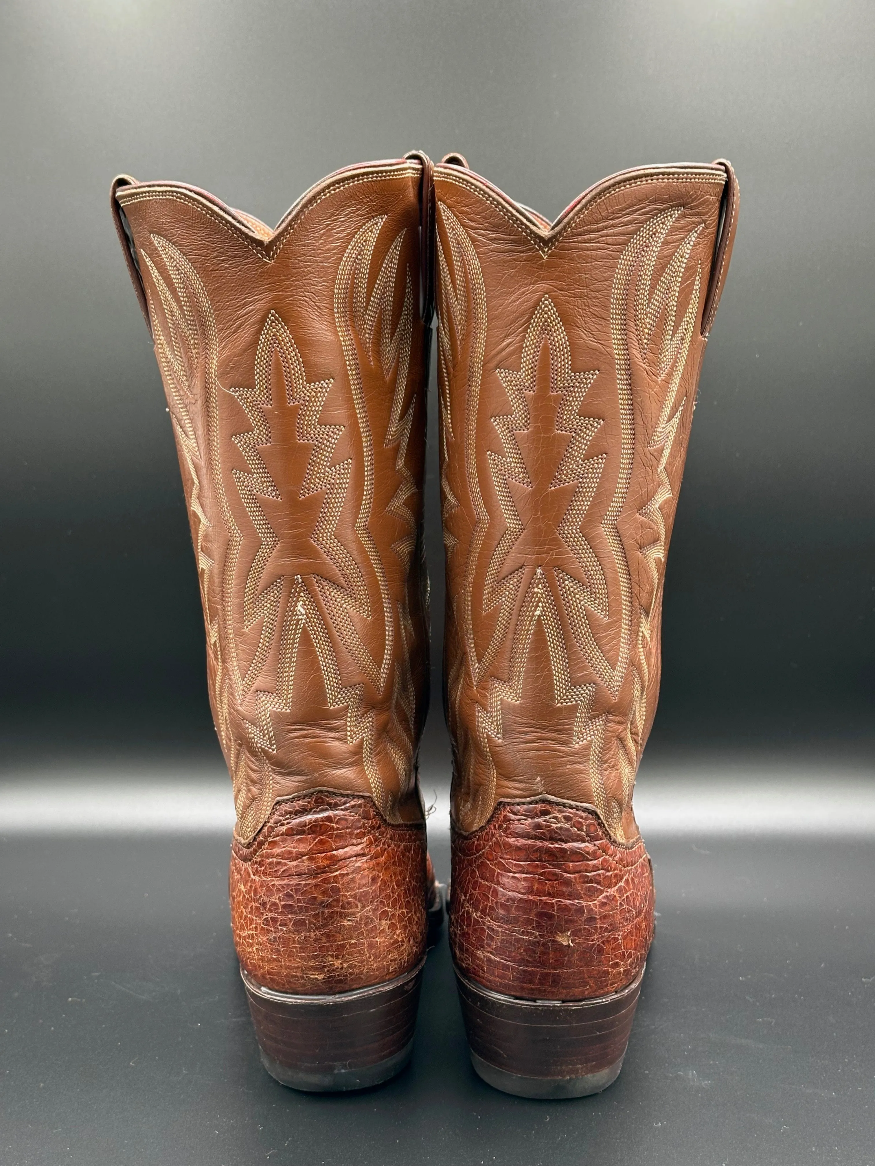 1970's Justin Preban Sea Turtle Cowgirl Boots size 9 B