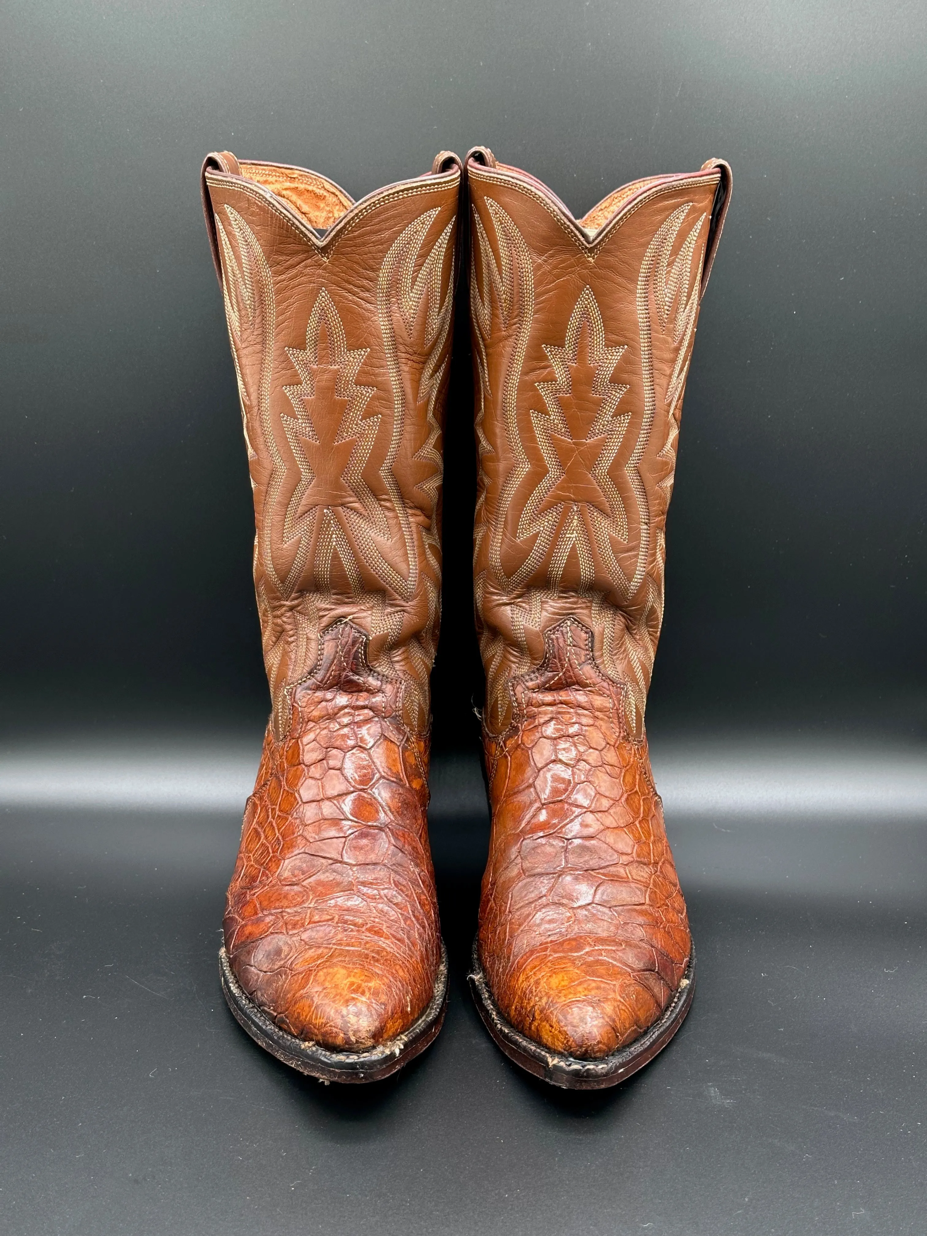 1970's Justin Preban Sea Turtle Cowgirl Boots size 9 B