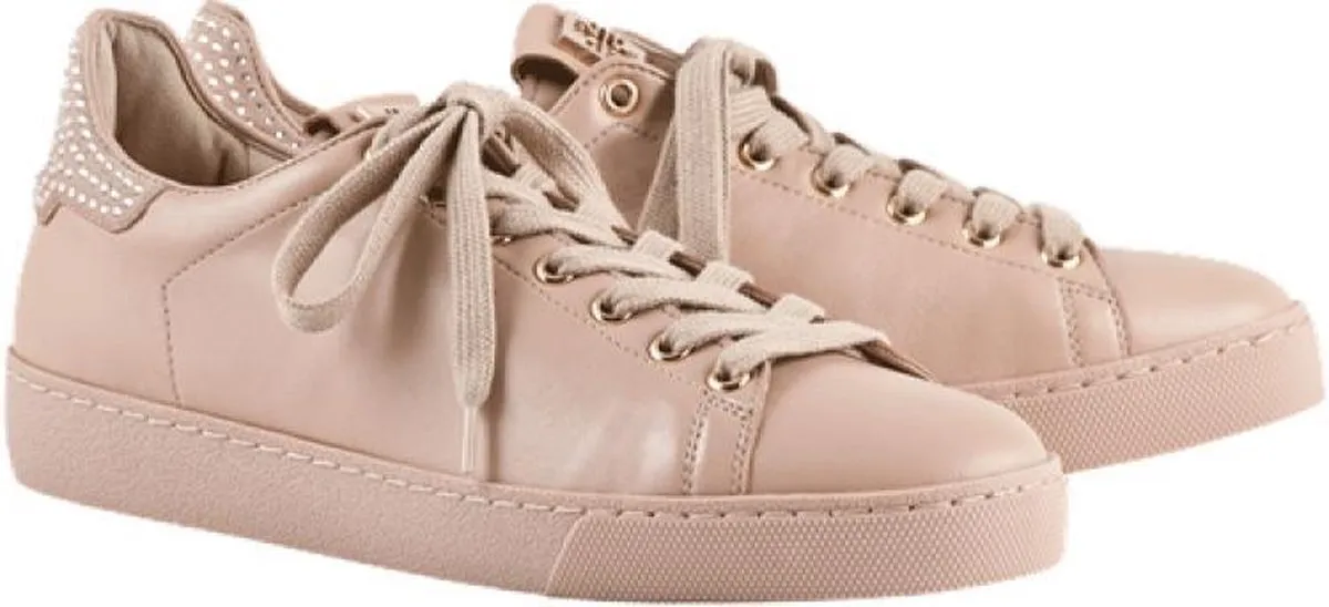 '4-100350-1800' women's sneaker with Swarovski crystals - Beige