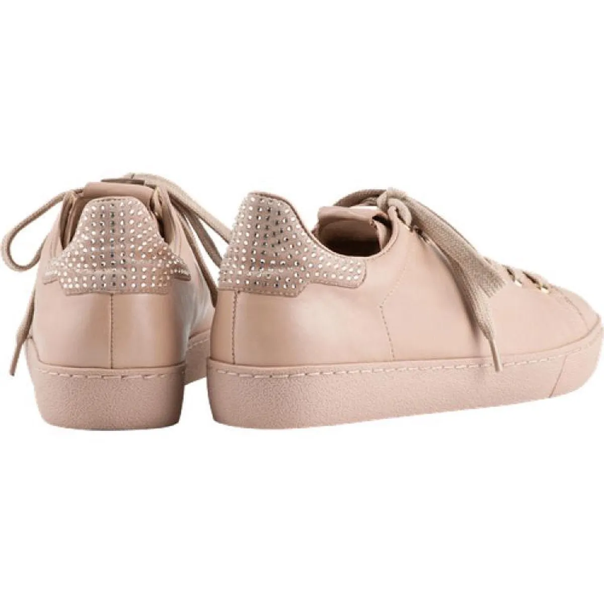 '4-100350-1800' women's sneaker with Swarovski crystals - Beige