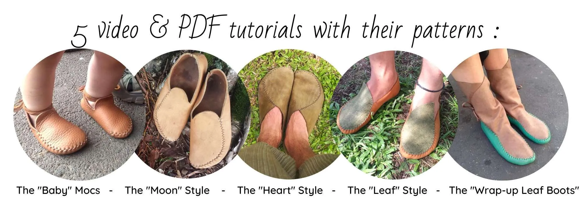 5 VIDEO & PDF Tutorials with Printable Patterns - Promotional Bundle