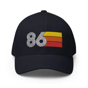 86 1986 fitted baseball cap