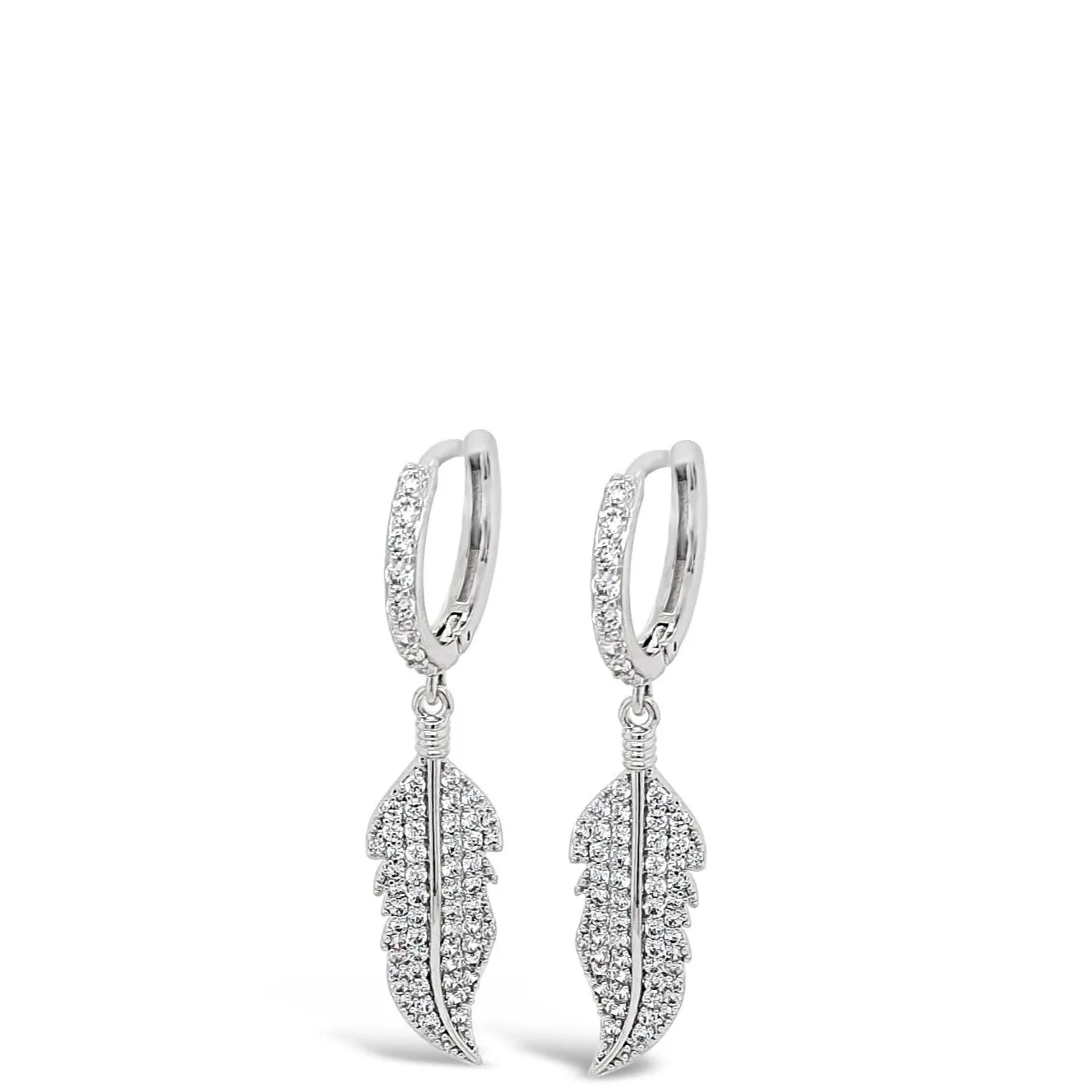 Absolute Floaty Feather Earrings - Silver