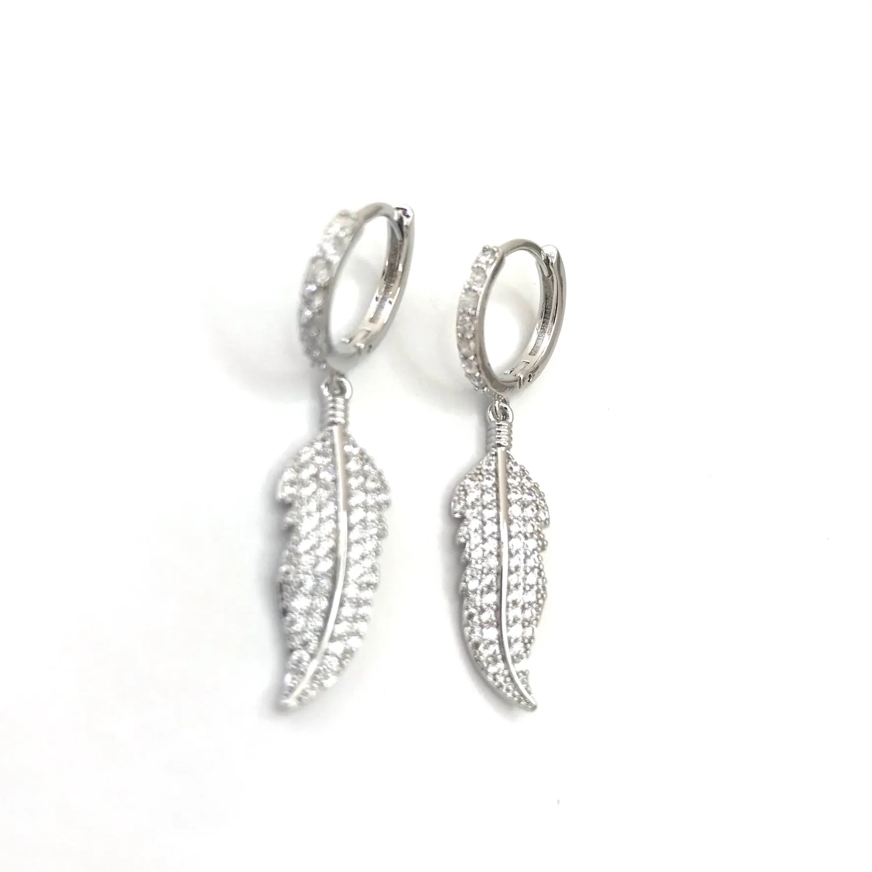 Absolute Floaty Feather Earrings - Silver