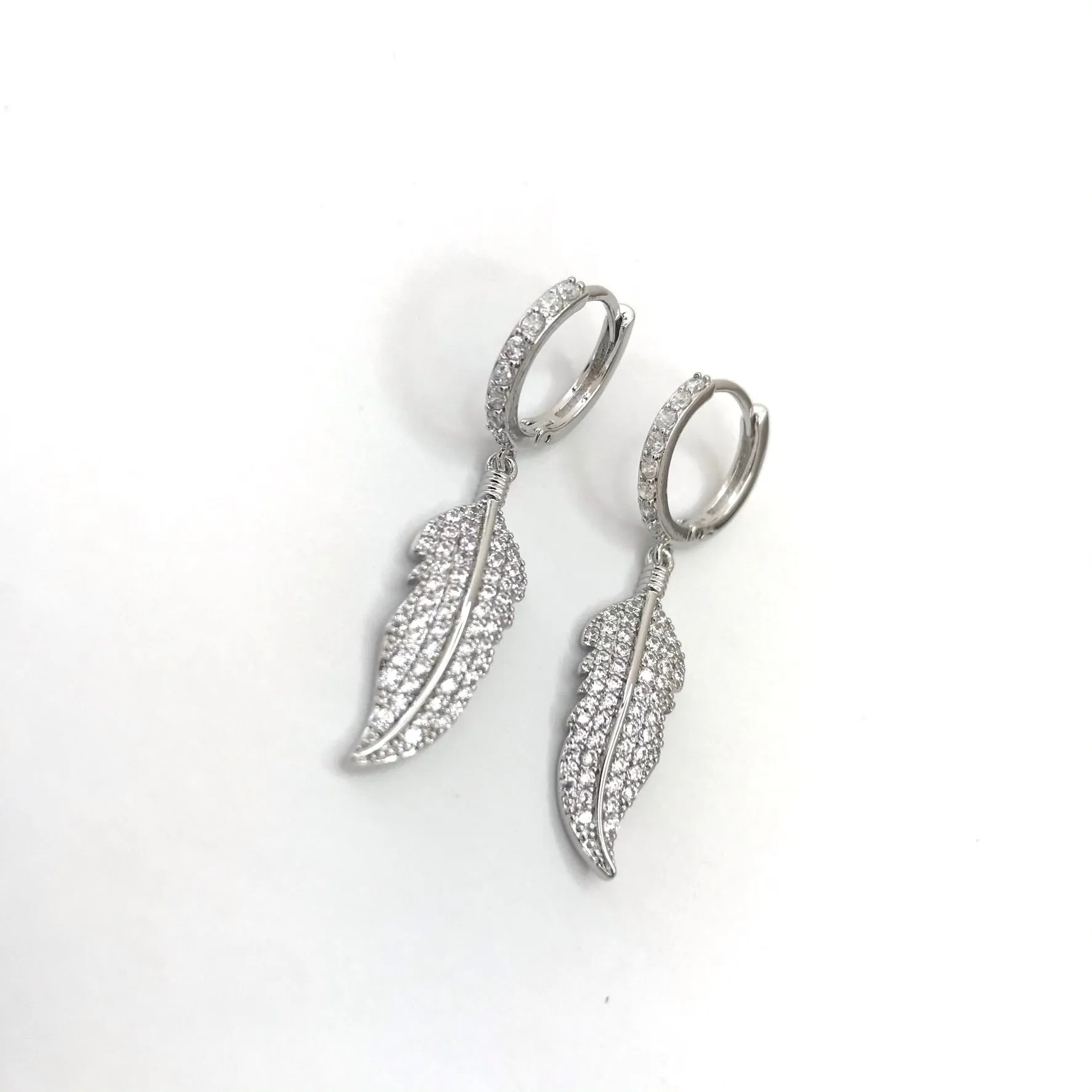 Absolute Floaty Feather Earrings - Silver