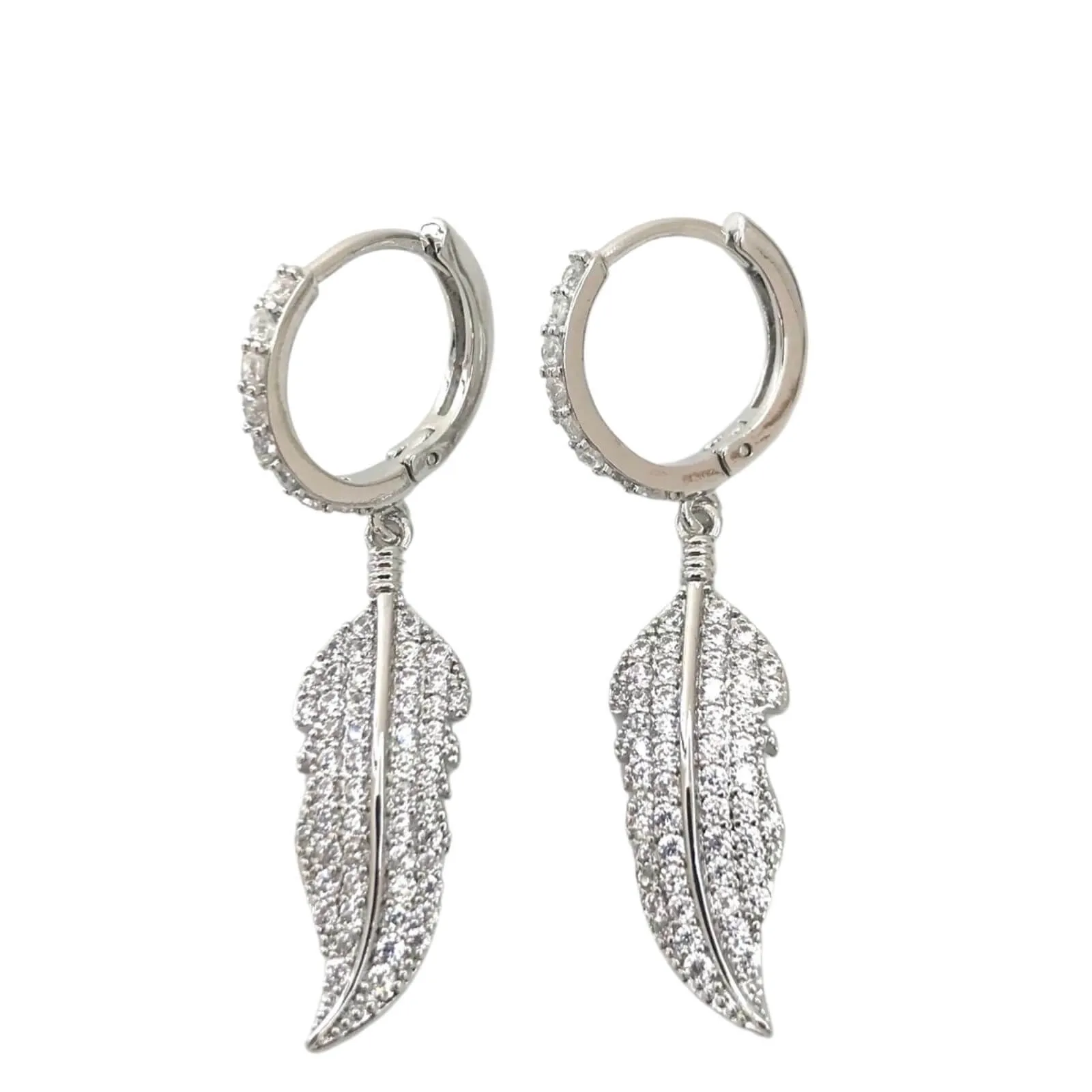 Absolute Floaty Feather Earrings - Silver
