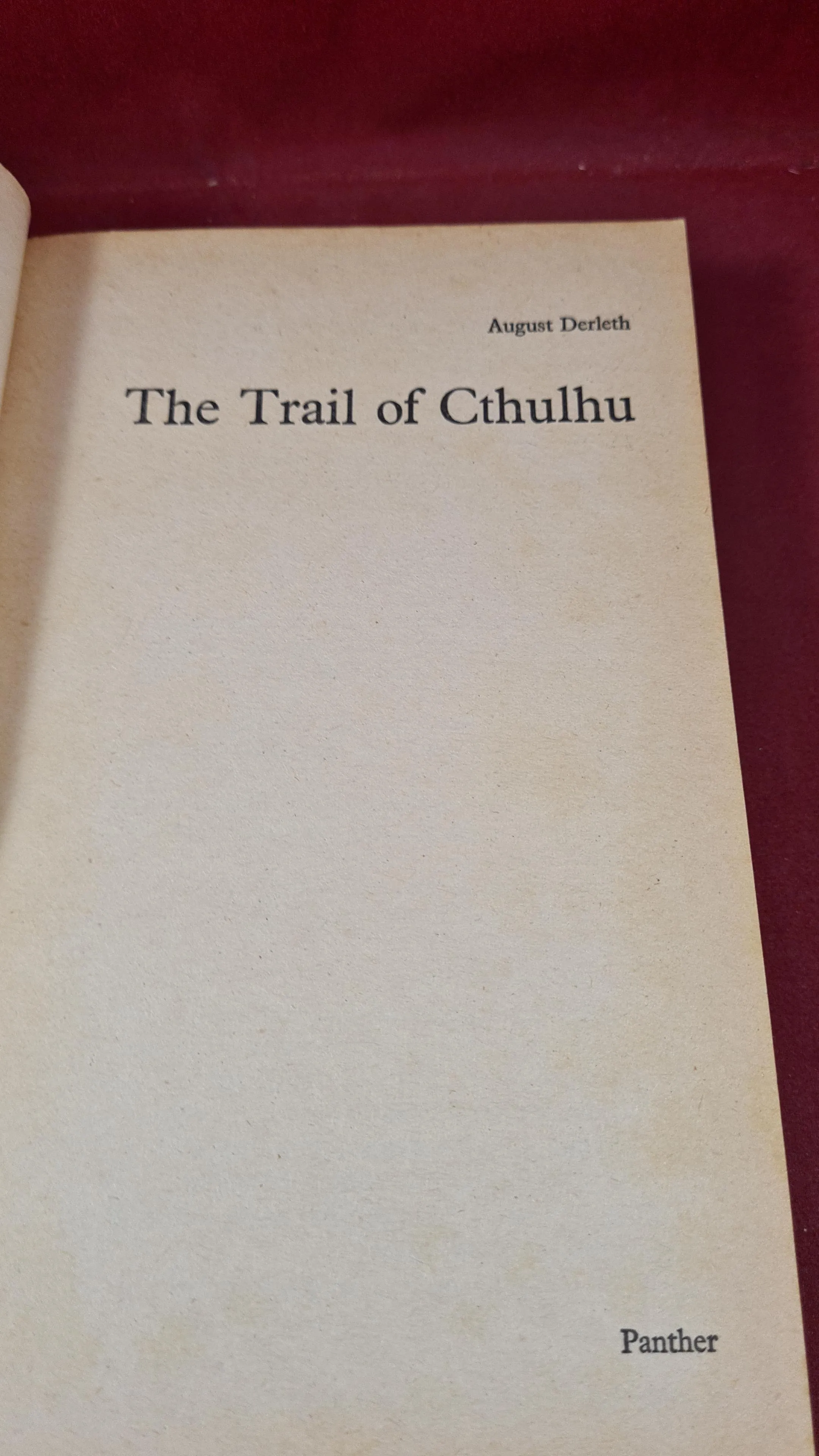 August Derleth - The Trail of Cthulhu, Panther, 1976, First Edition, Paperbacks