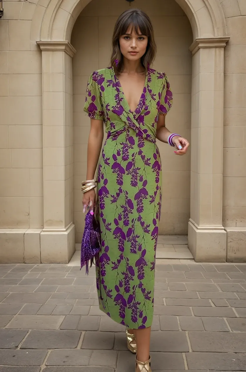 Augusta® | Long Women's Dress with Floral Print
