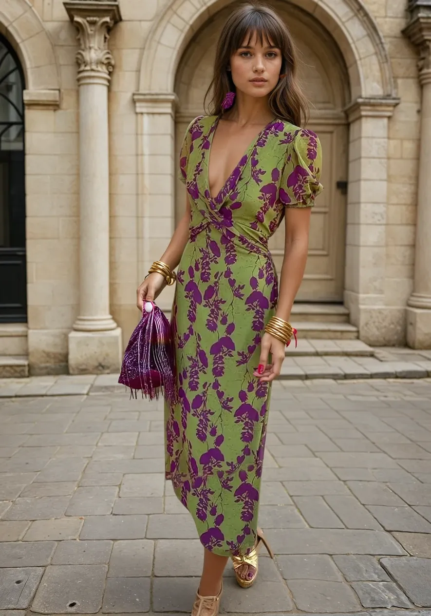 Augusta® | Long Women's Dress with Floral Print