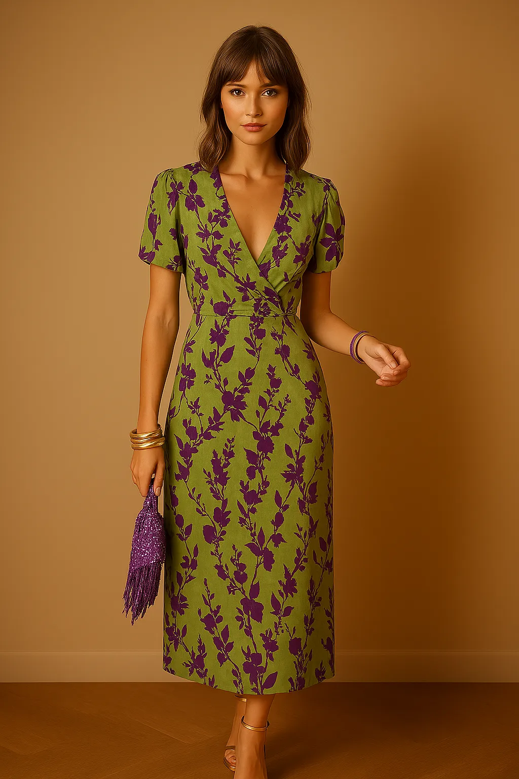 Augusta® | Long Women's Dress with Floral Print