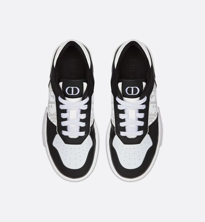 B27 Kid's Low-Top Sneaker • Black and White Smooth Calfskin and White Dior Oblique Galaxy Leather