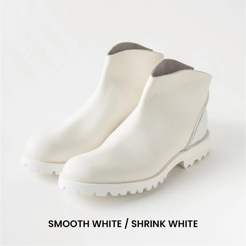 BACK ZIP BOOTS　SMOOTH WHITE / SHRINK WHITE