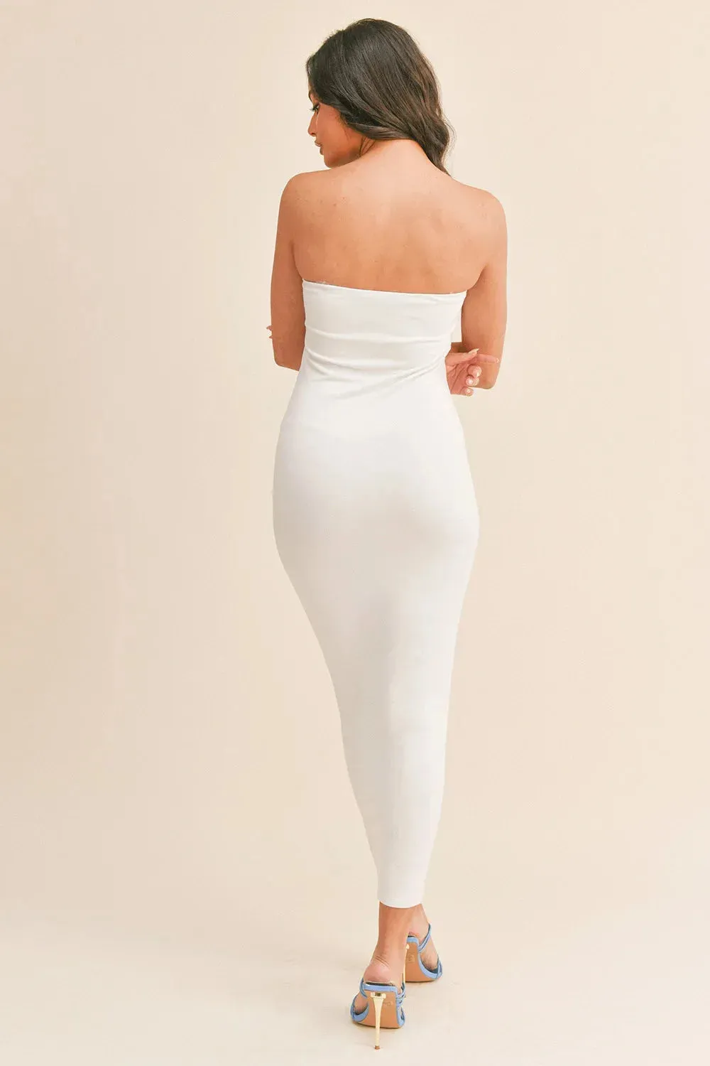 Black Lightweight Soft Tube Maxi Dress