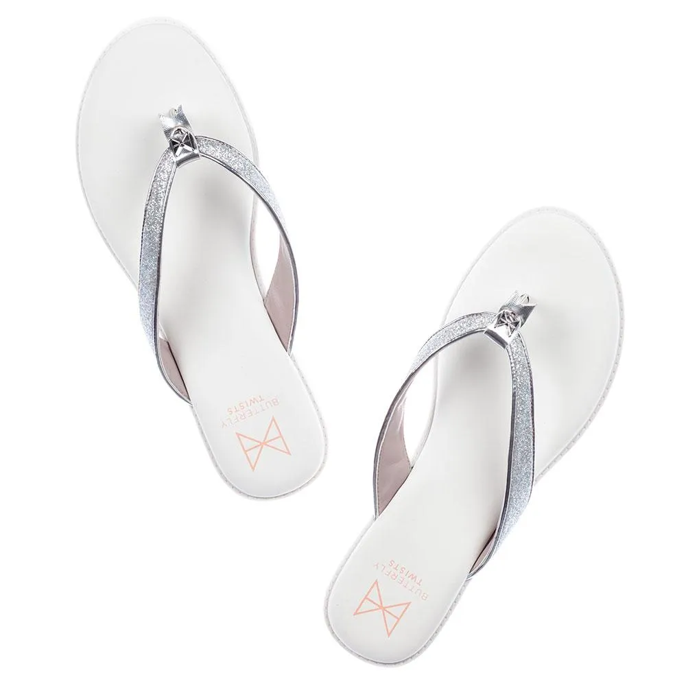 BONDI WHITE/SILVER GLITTER