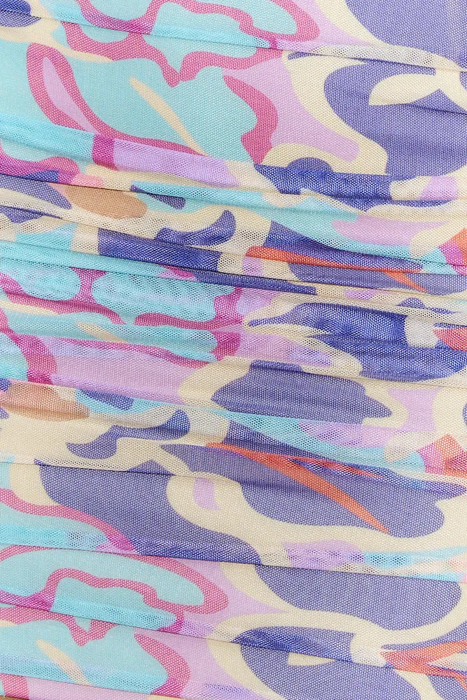 Candyland Mesh Mini Dress Blue