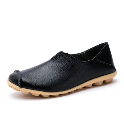 Casual flat heel cow tendon low top shoes