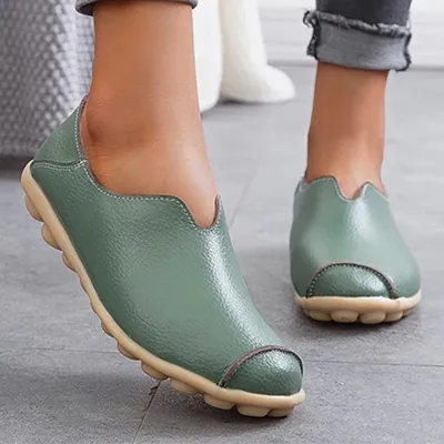 Casual flat heel cow tendon low top shoes