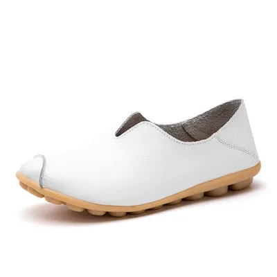 Casual flat heel cow tendon low top shoes