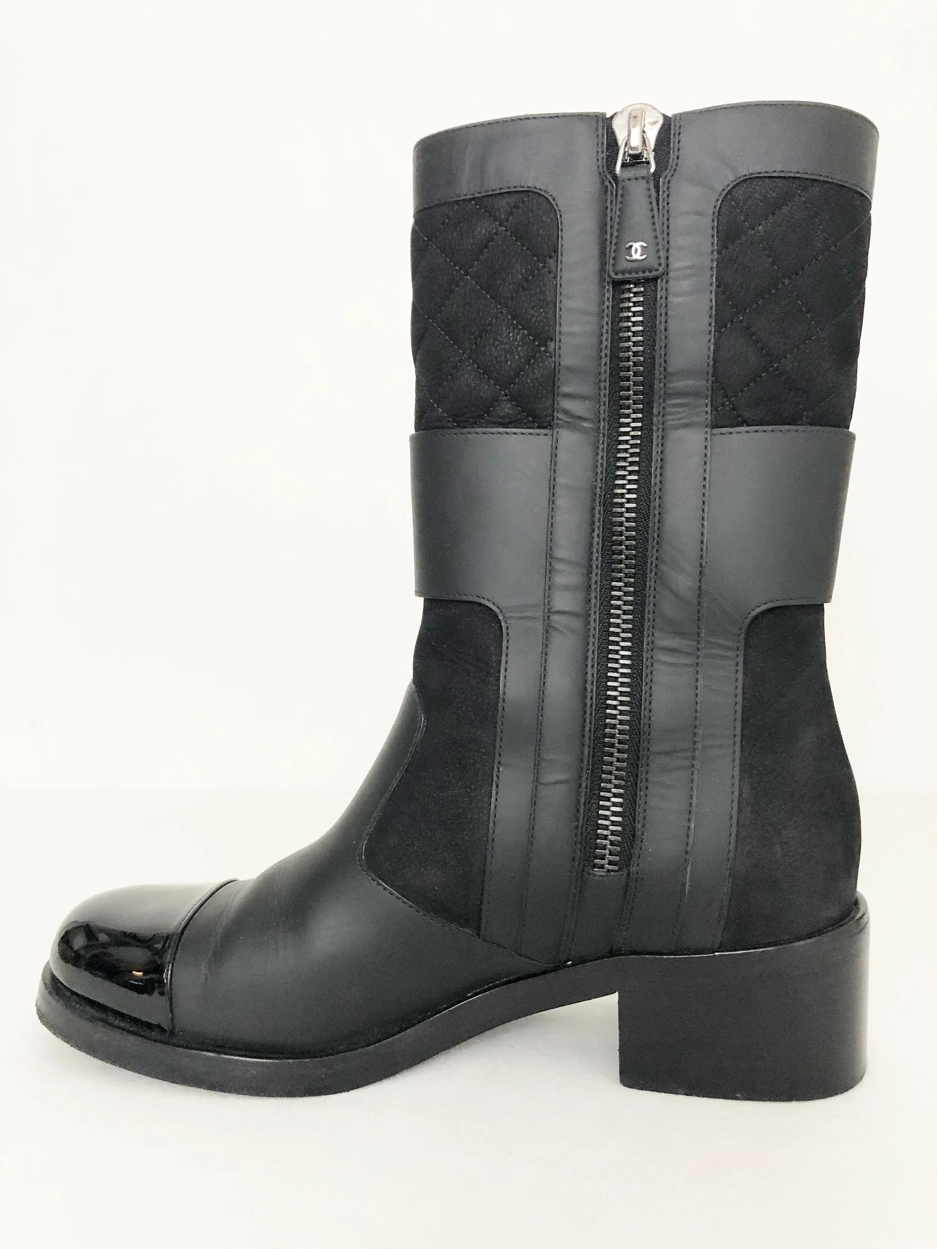 Chanel Quilted Boots Size 41 It (11 Us)