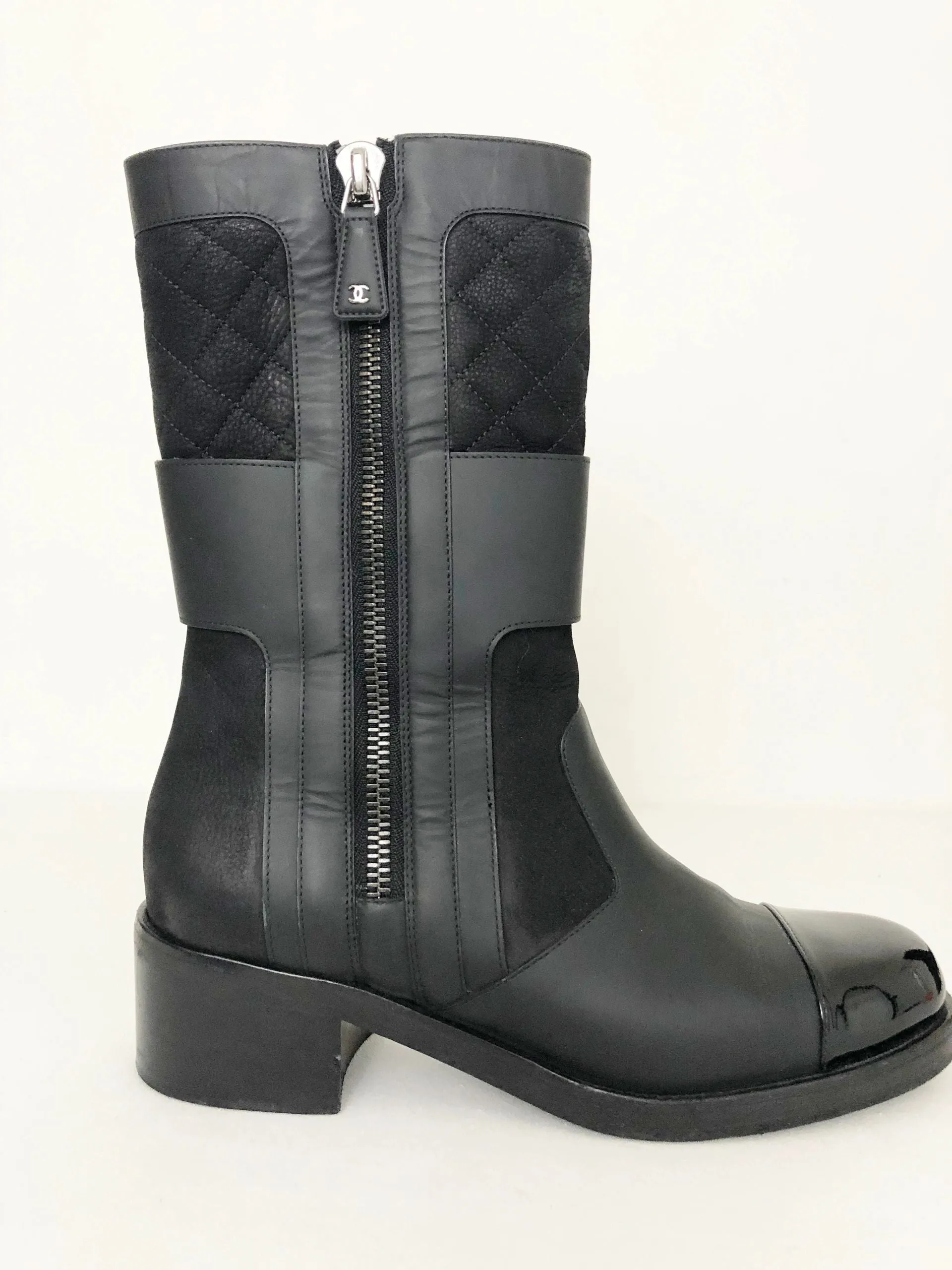 Chanel Quilted Boots Size 41 It (11 Us)