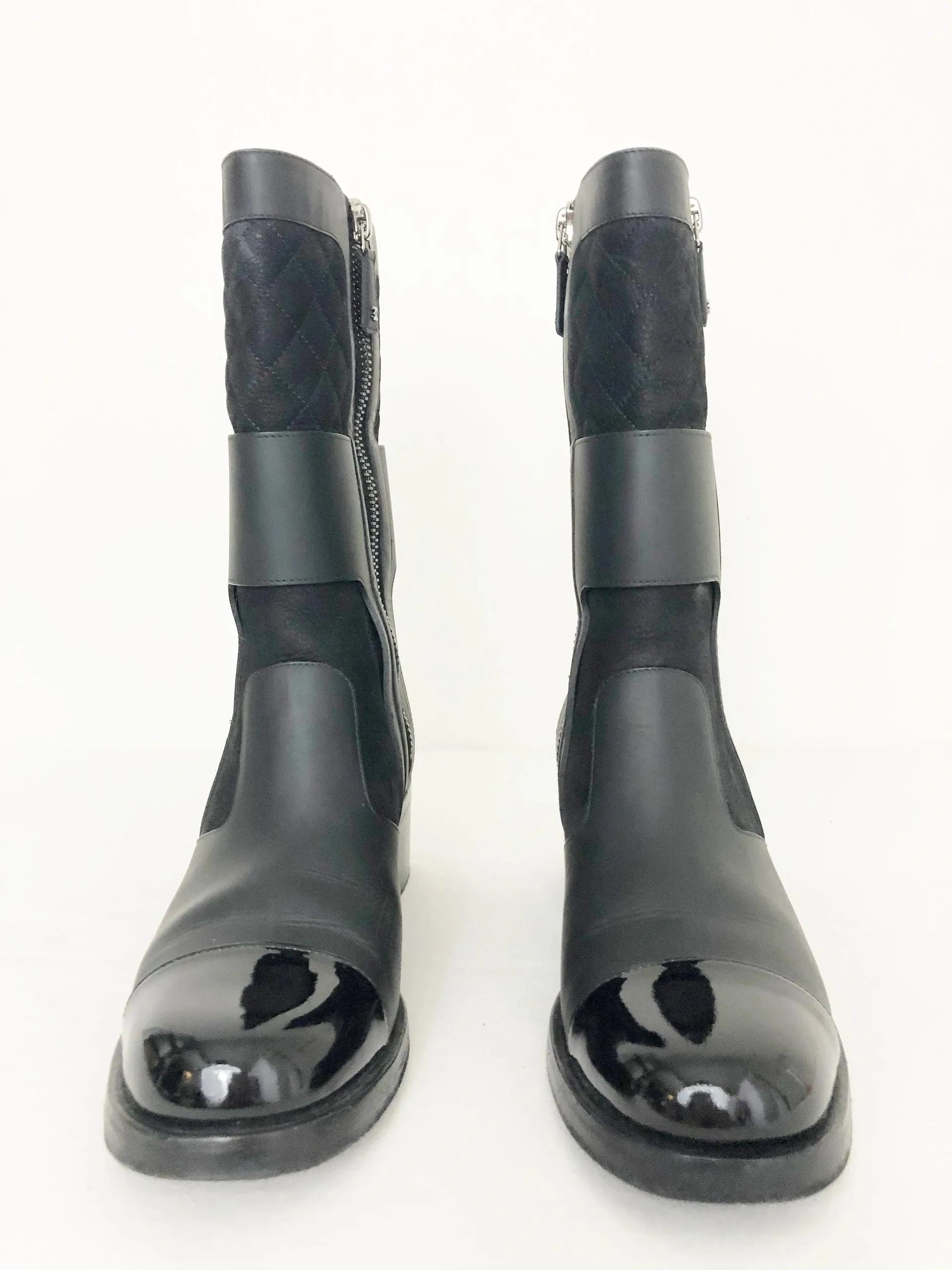 Chanel Quilted Boots Size 41 It (11 Us)