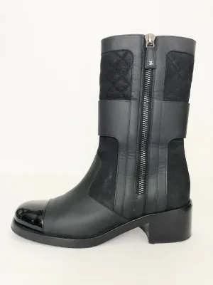 Chanel Quilted Boots Size 41 It (11 Us)
