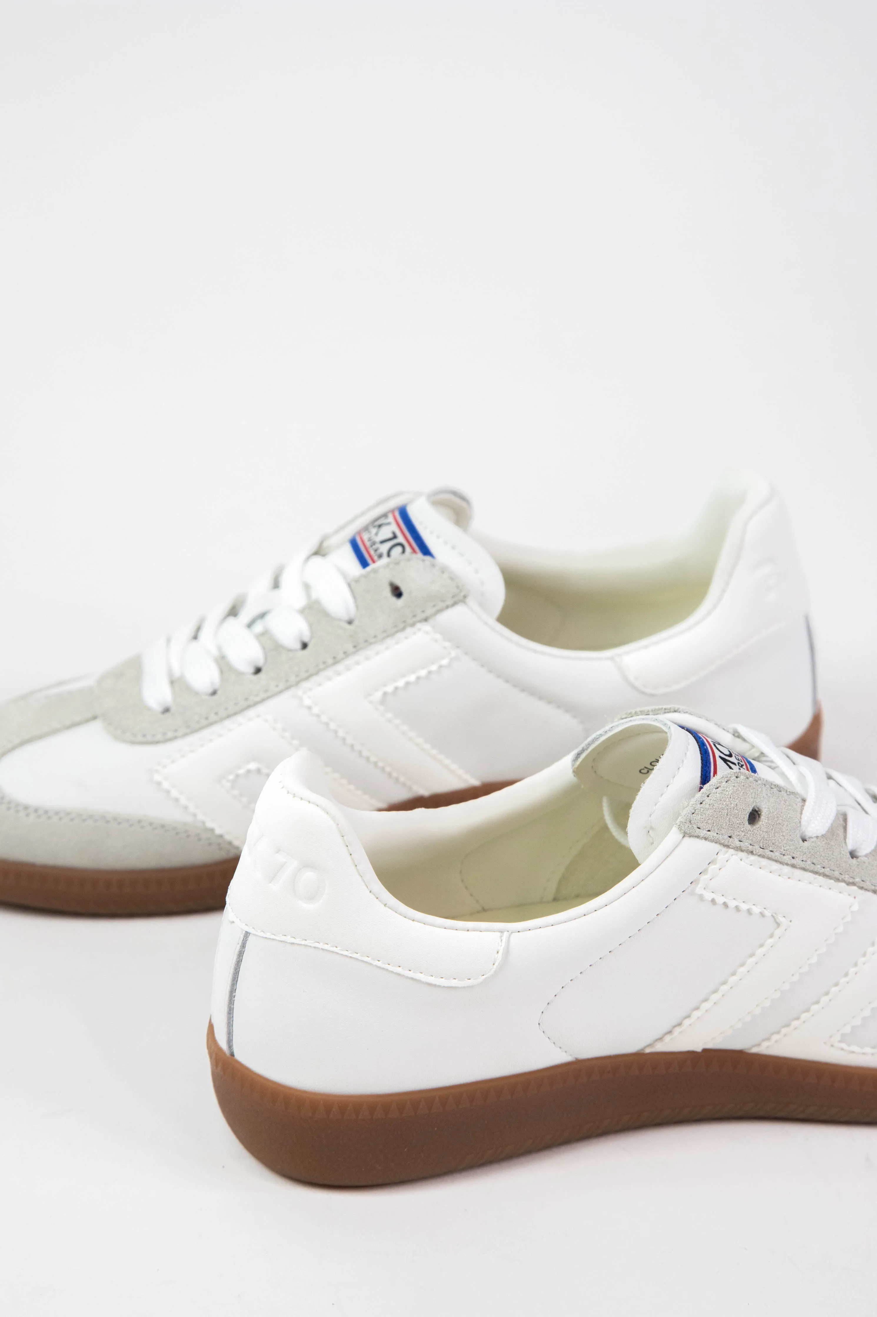 Cloud Vintage Style Sneaker, White Ice | Back 70