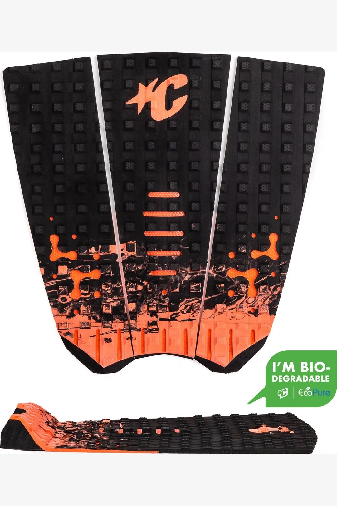 CREATURES MICK FANNING LOC-LITE GRIP - BLACK FADE / FLURO RED