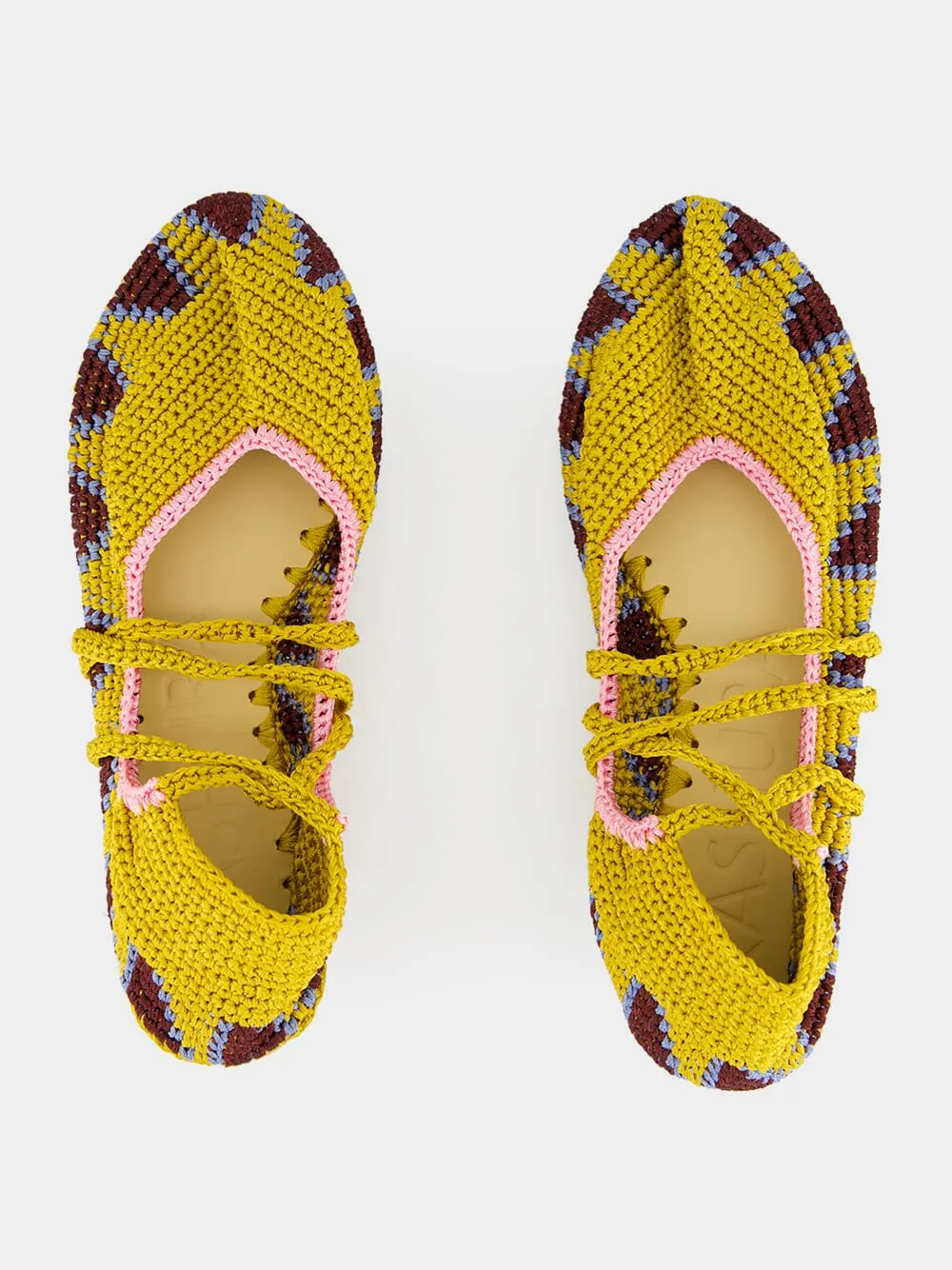 Curry Brown High Crochet Ballerina