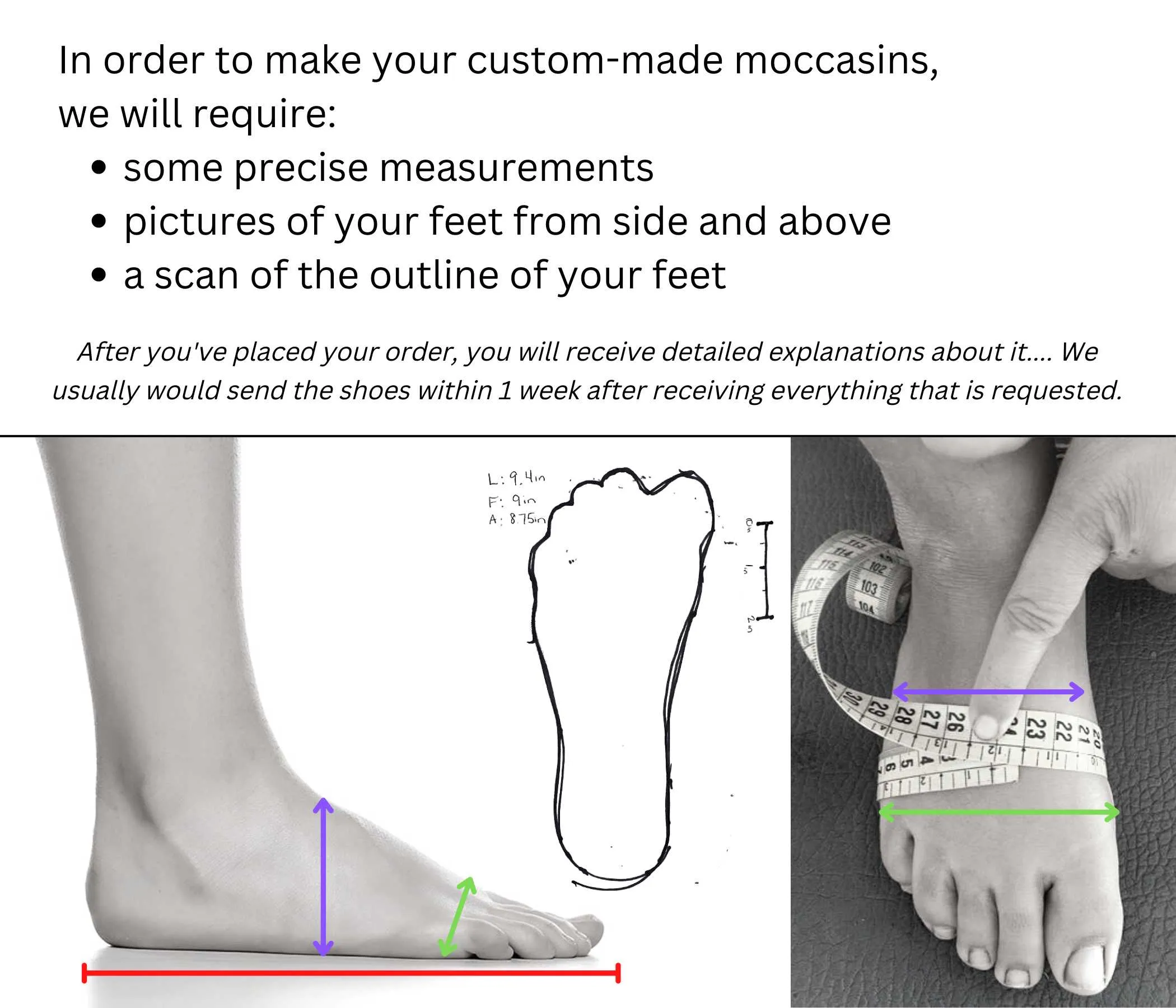 Custom-Made Patterns for Moccasins-Making