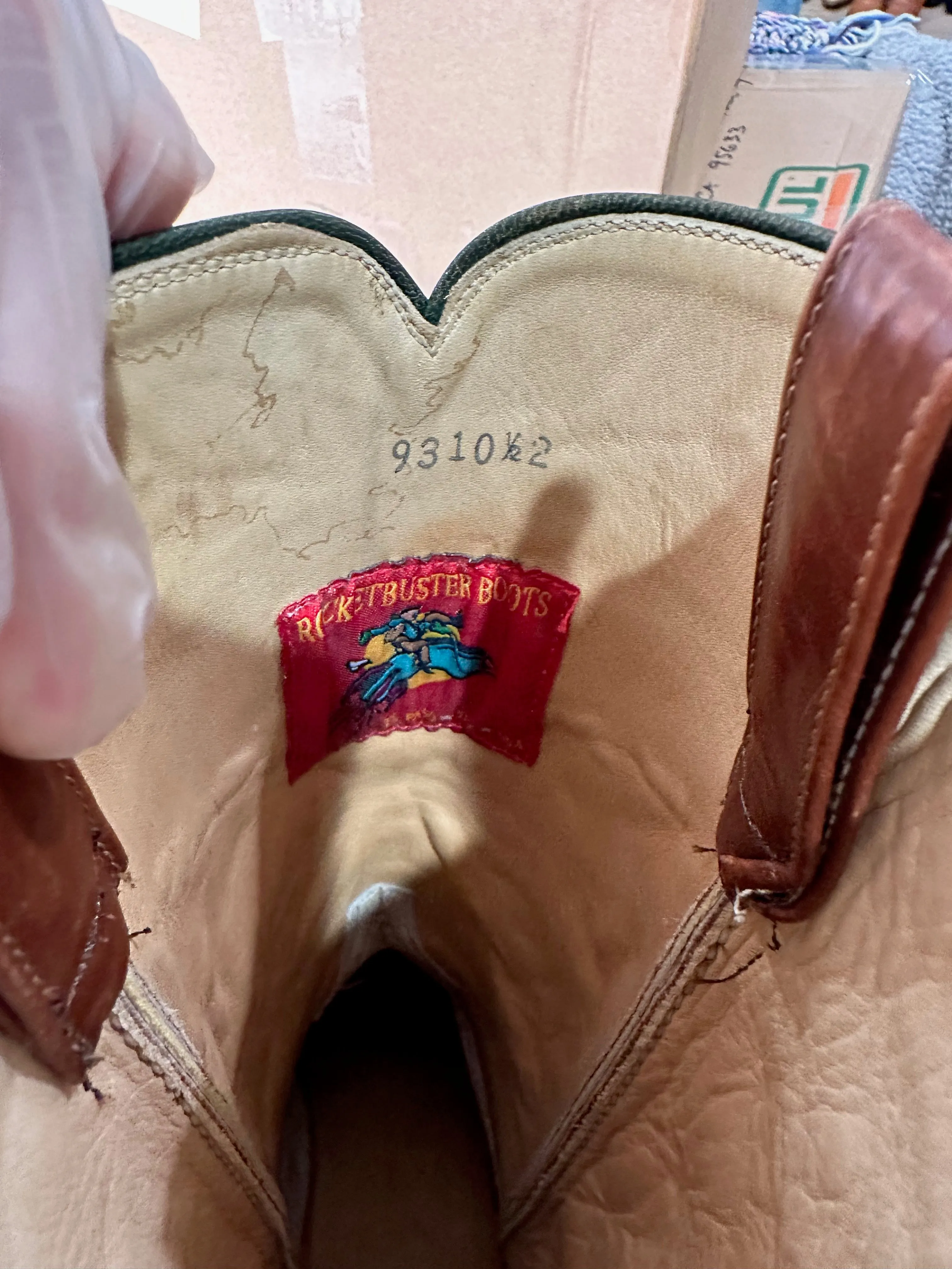 Custom Vintage Rocketbuster GOLDEN WHEAT Cowboy Boots size 10.5 D