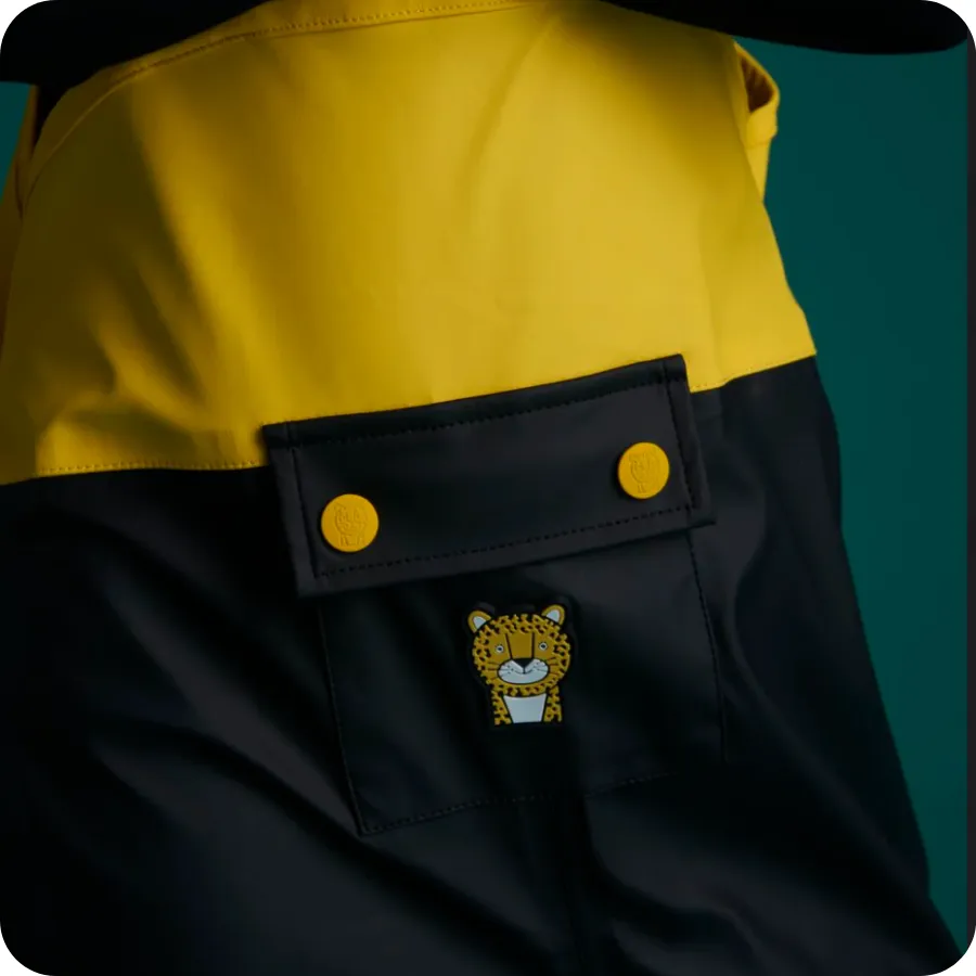 Dash The Leopard Waterproof Dungarees
