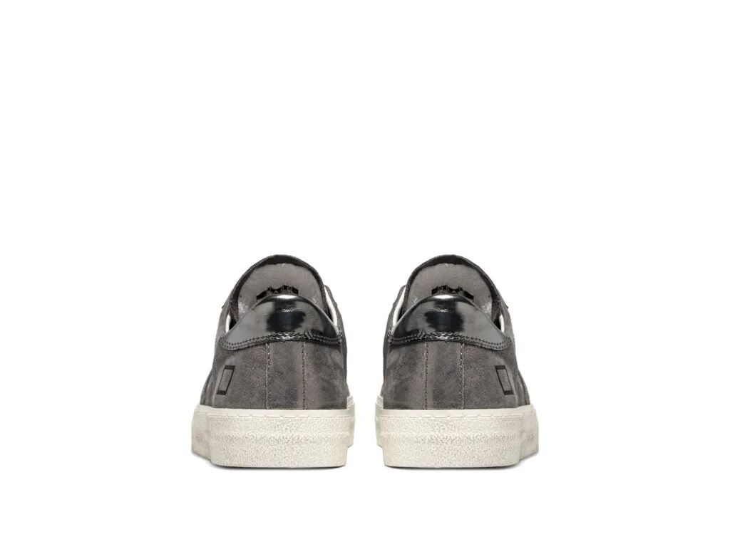 D.A.T.E. Hill Low Stardust Sneakers in Metal Gun