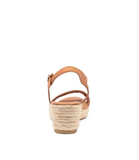 Django & Juliette Shielay Tan Leather Wedge