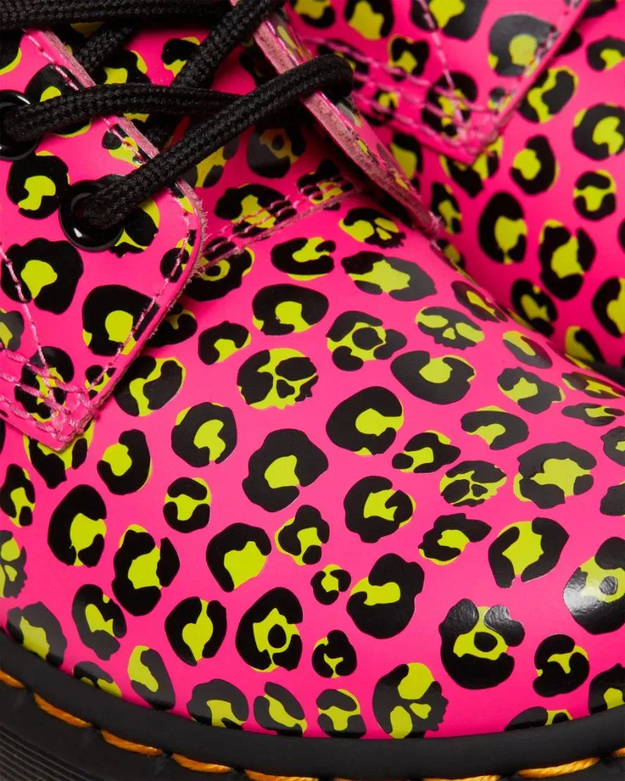 Dr. Martens: 1460 8-EYE BOOT - Loud Leopard Clash Pink Smooth