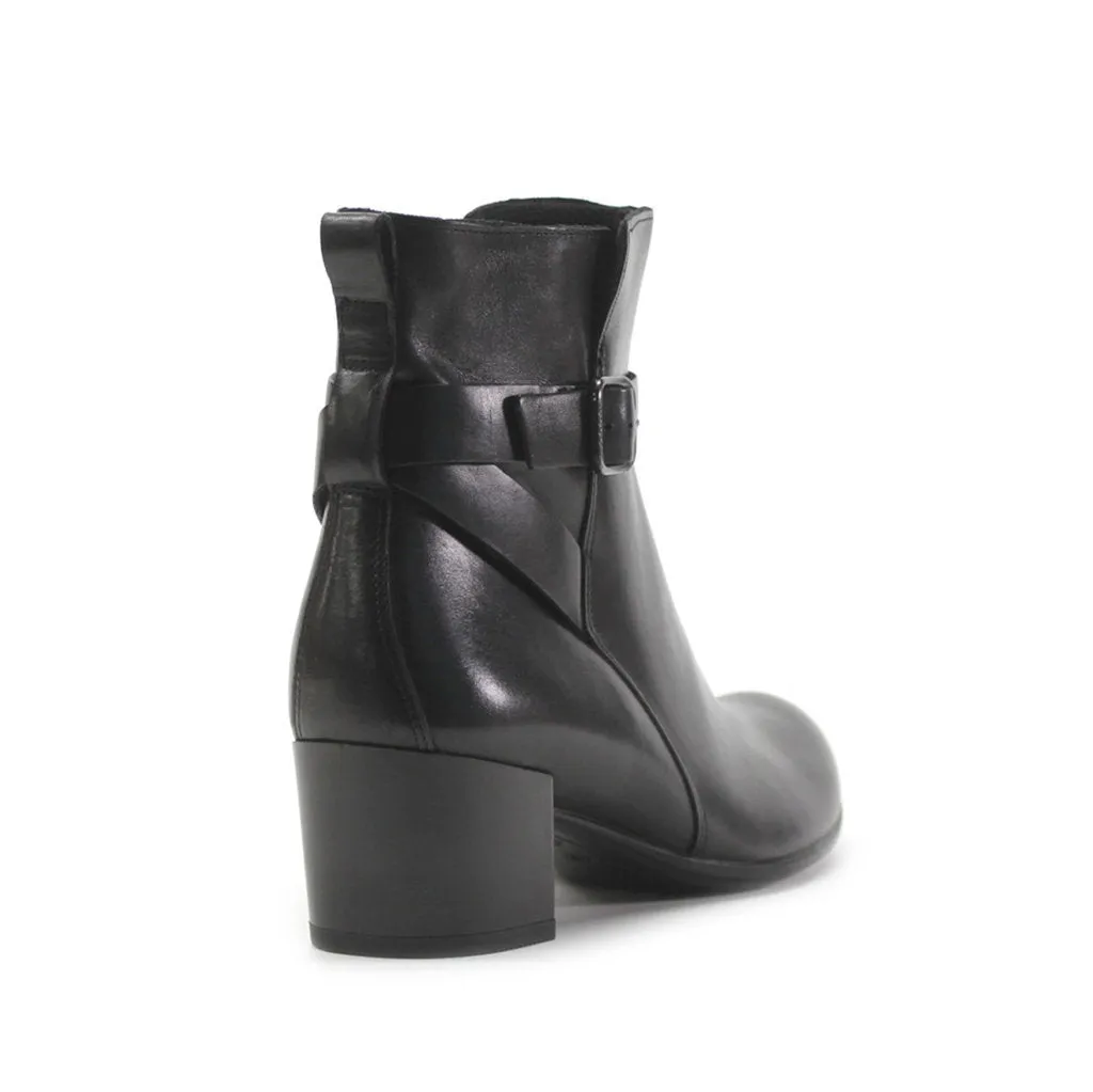Ecco Dress Classic 35 Full Grain Leather Women's Ankle Heel Boots