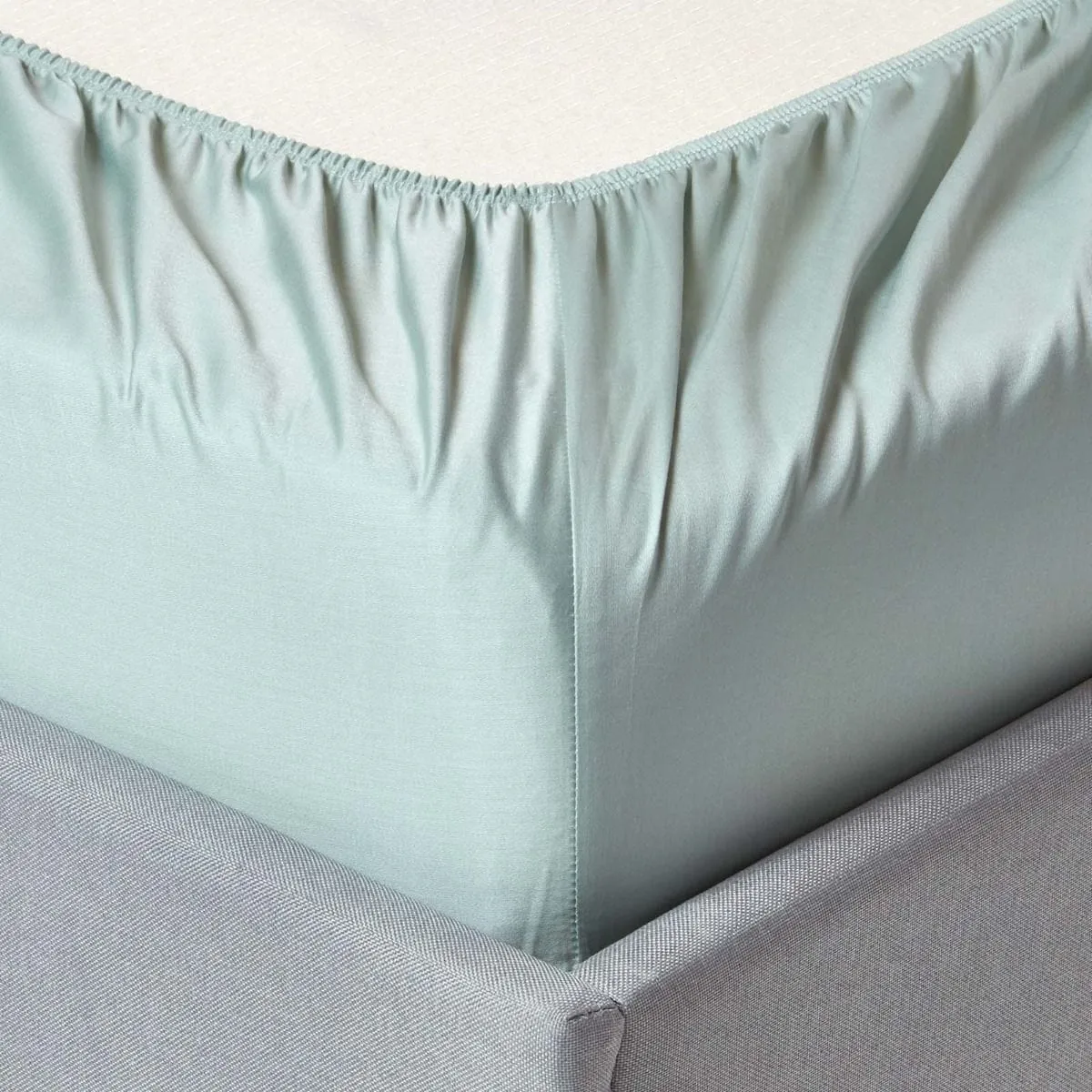 Egyptian Cotton 400 Thread Count Fitted Sheet Duck Egg