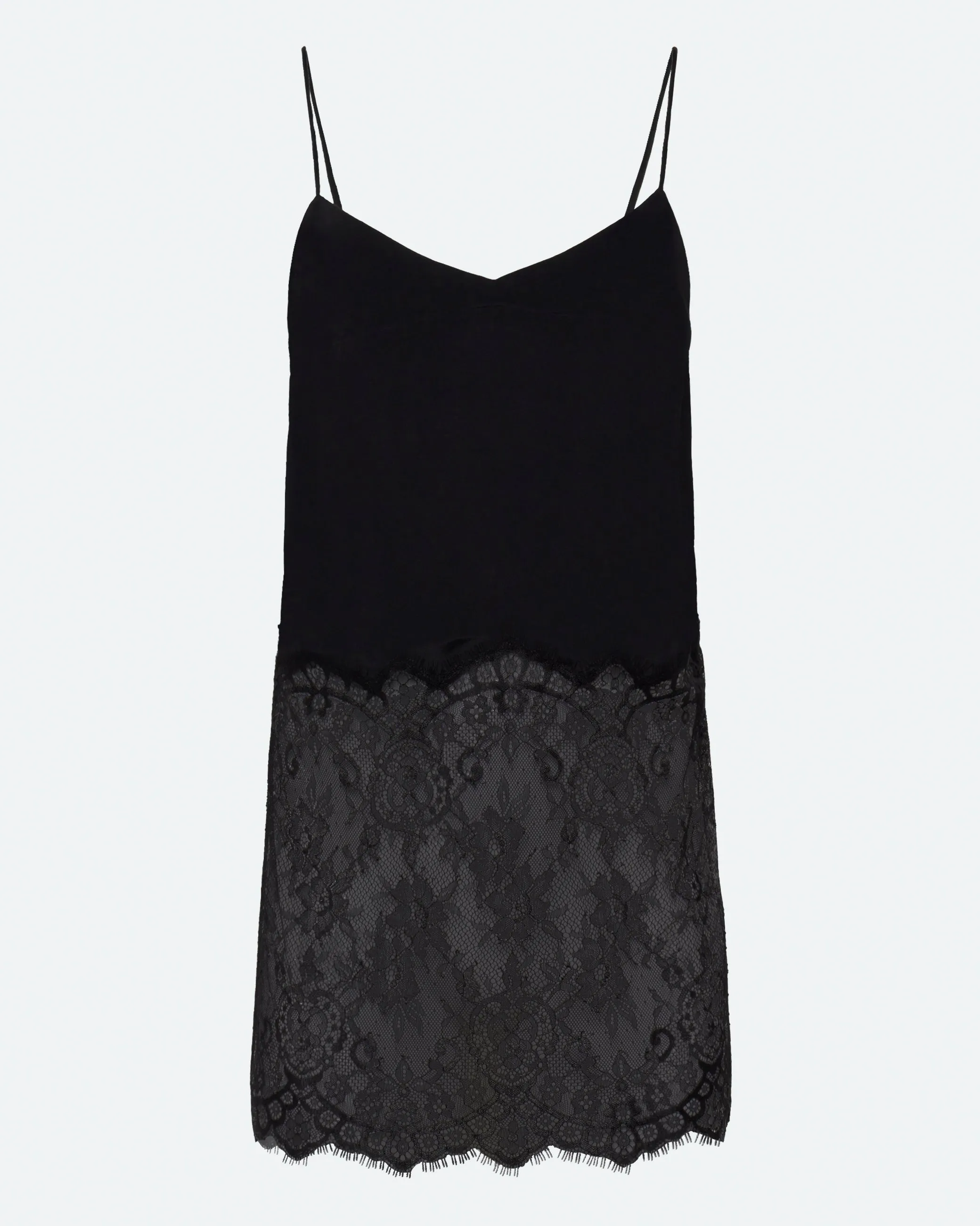 Elia top with lace 4257 - Black