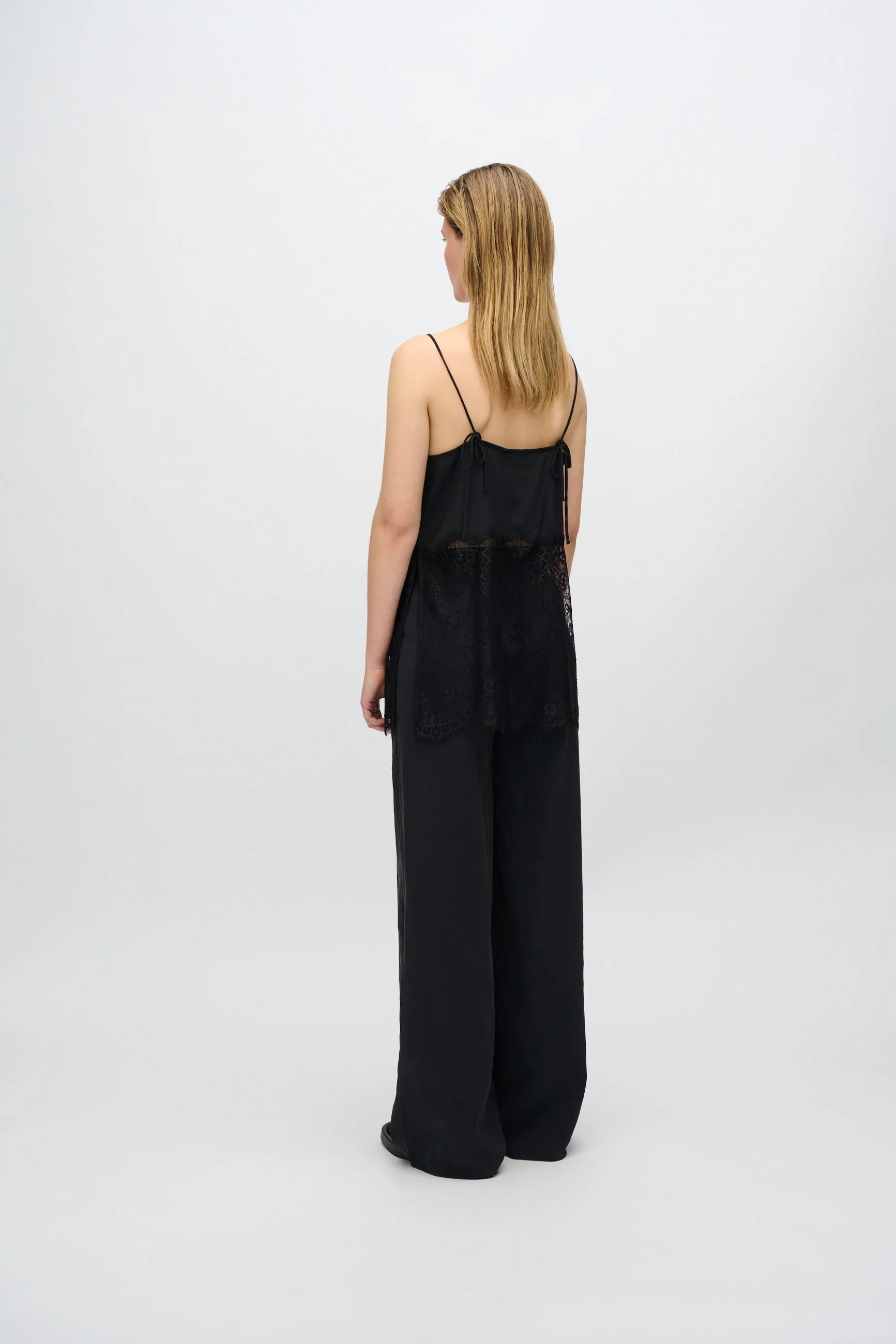 Elia top with lace 4257 - Black