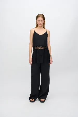 Elia top with lace 4257 - Black