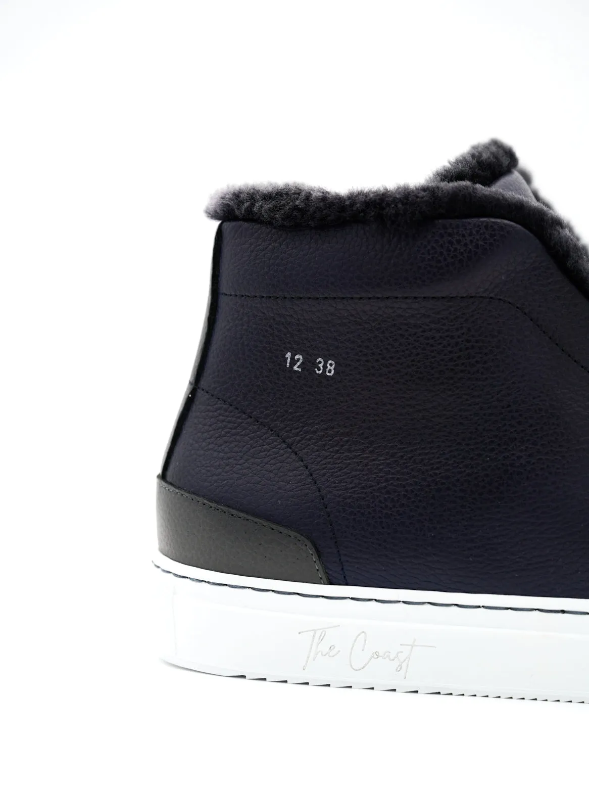 Elliot lambskin high-top dark blue