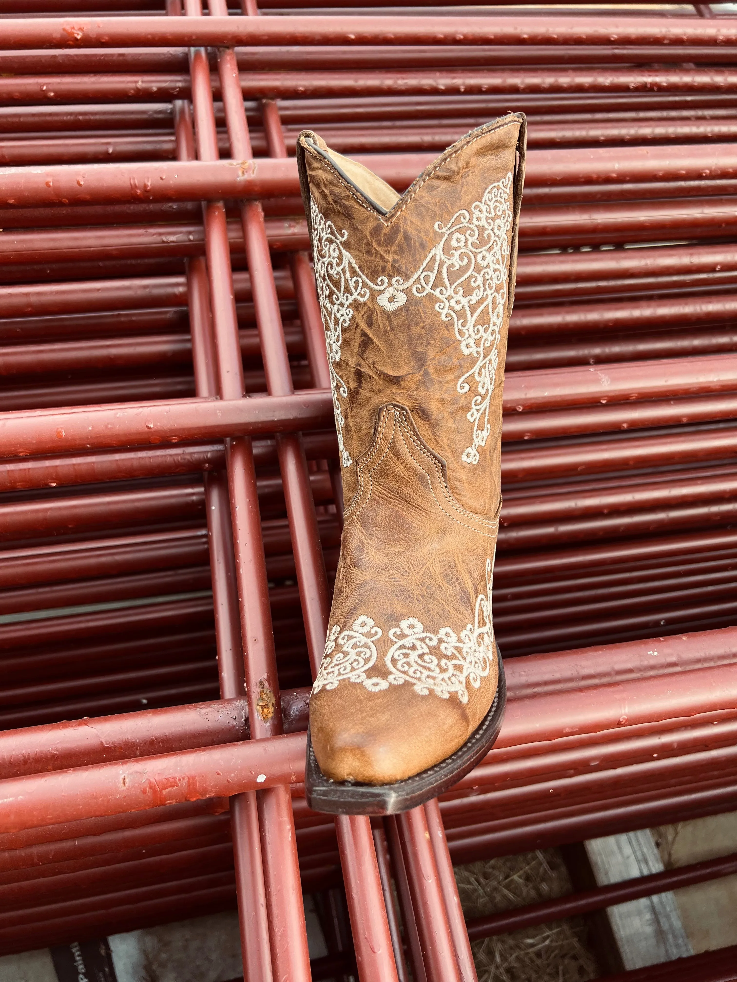 Emily Vintage Caramel Boots-Kids