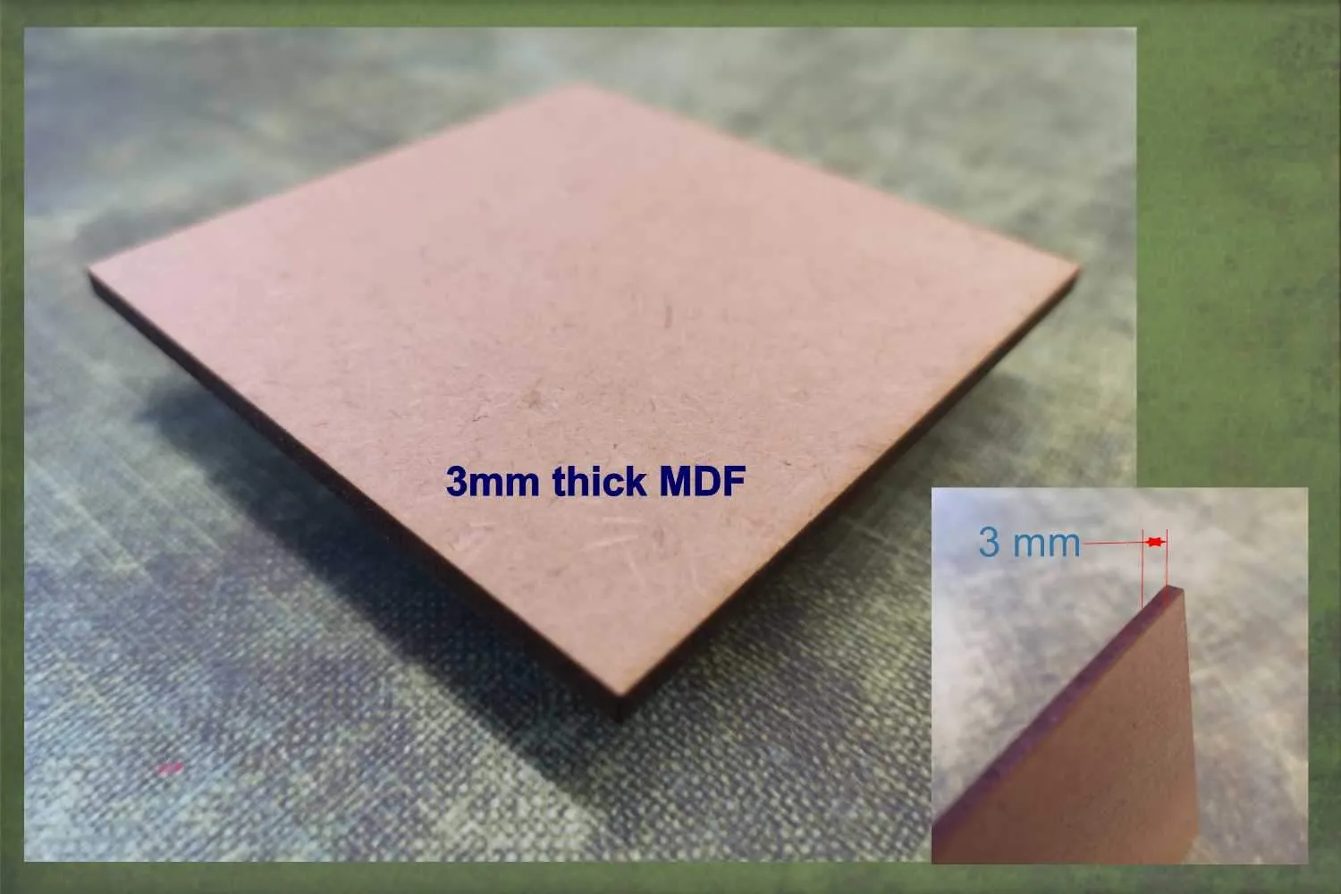 Feather 2 with slit - wooden craft blank - 3mm MDF