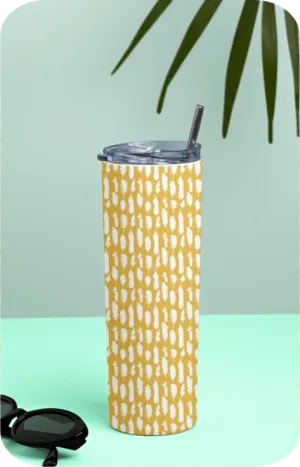 Feather Frenzy Skinny Tumbler Bottle