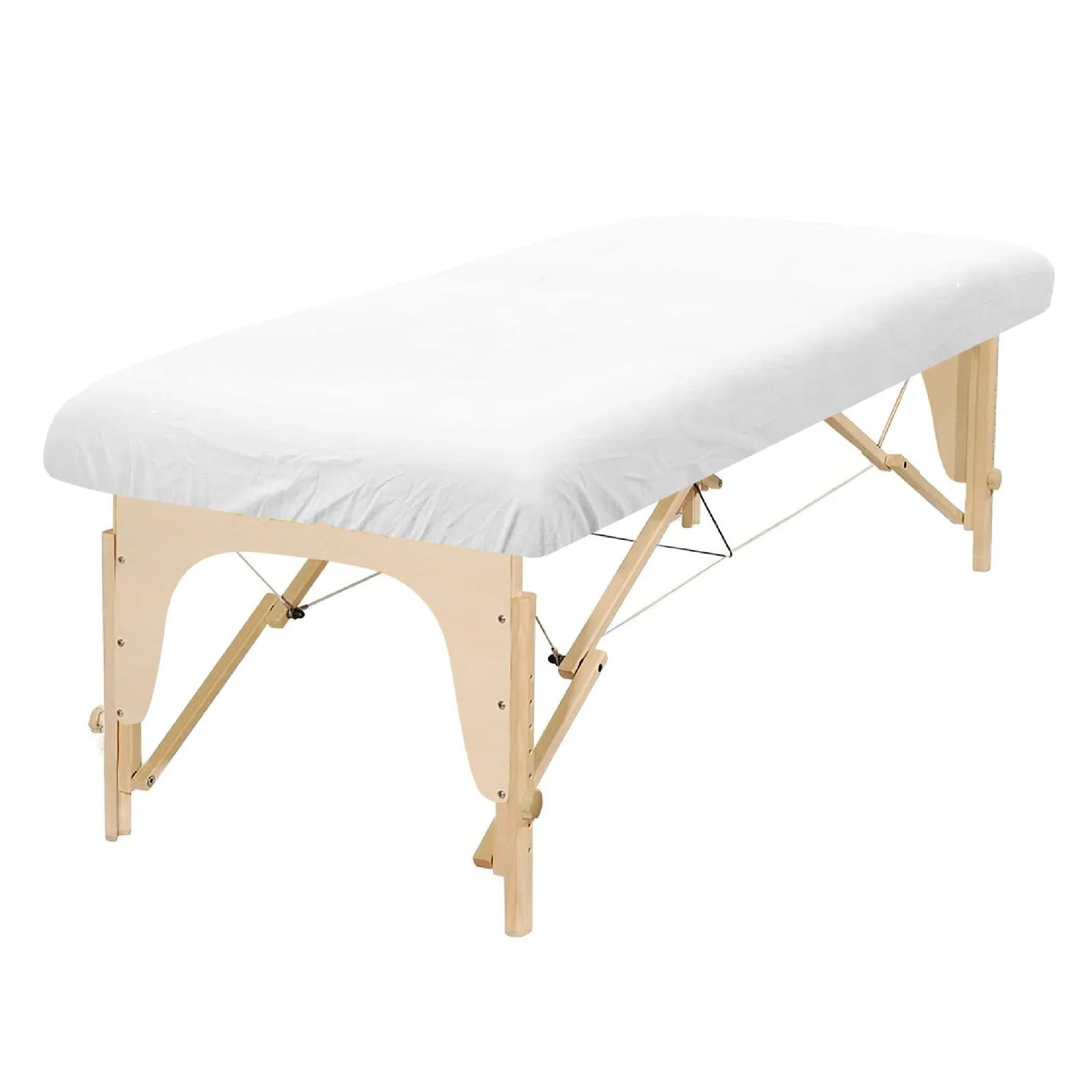 Fitted Sheet - Flannel - 100% Cotton - White, Grey & Natural