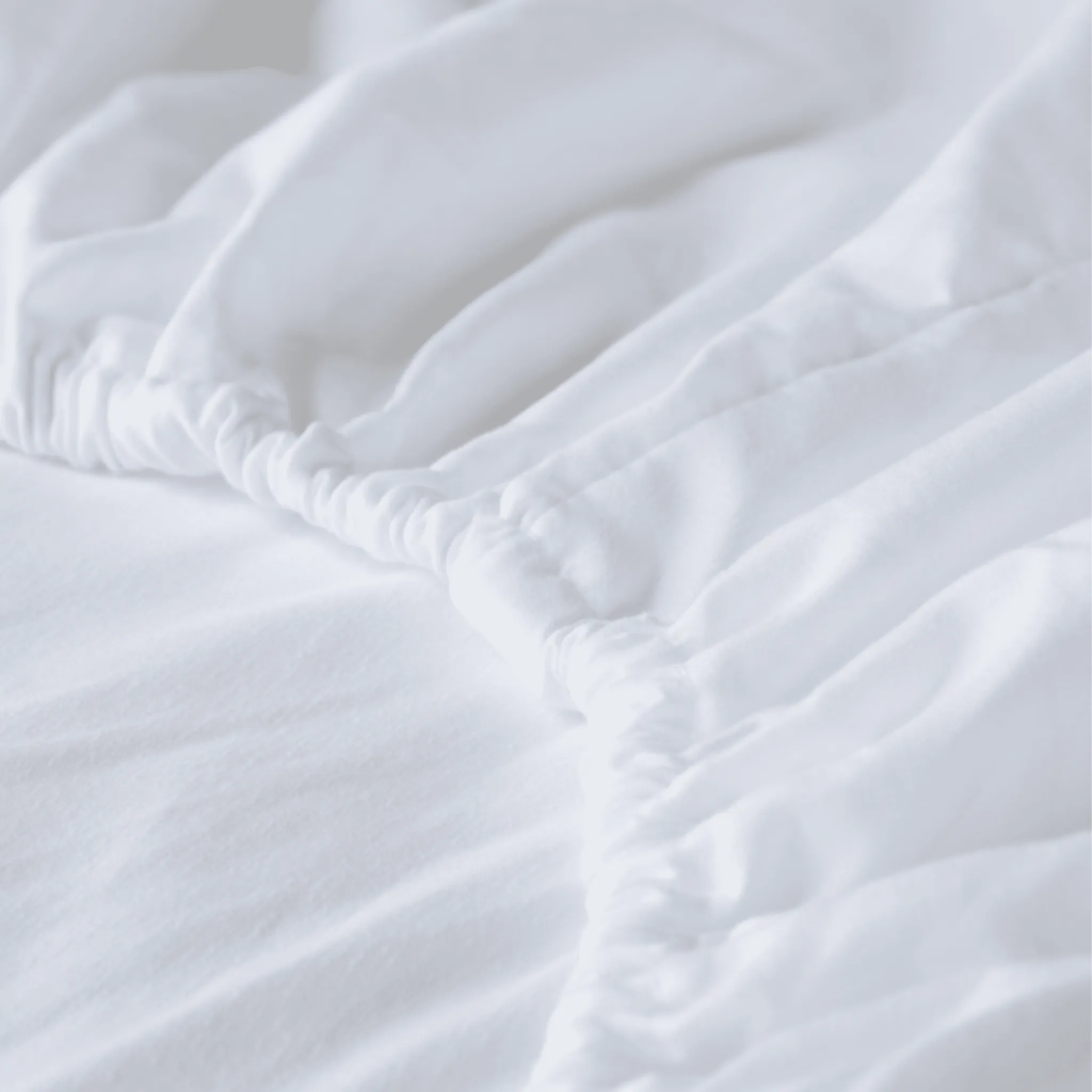 Fitted Sheet - Flannel - 100% Cotton - White, Grey & Natural