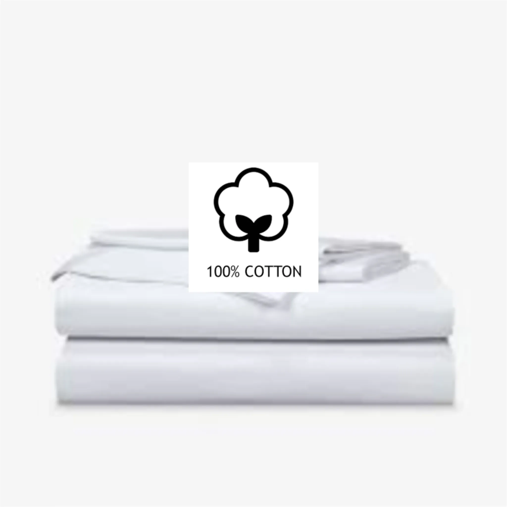 Fitted Sheet - Flannel - 100% Cotton - White, Grey & Natural
